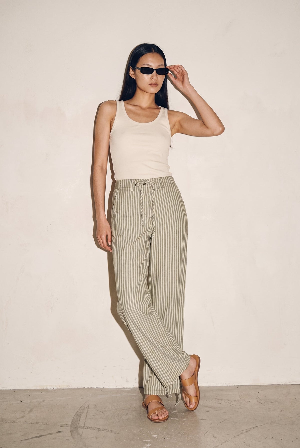 Jxemily Raya Mw Pant Pnt 32" Olive Branch JJXX