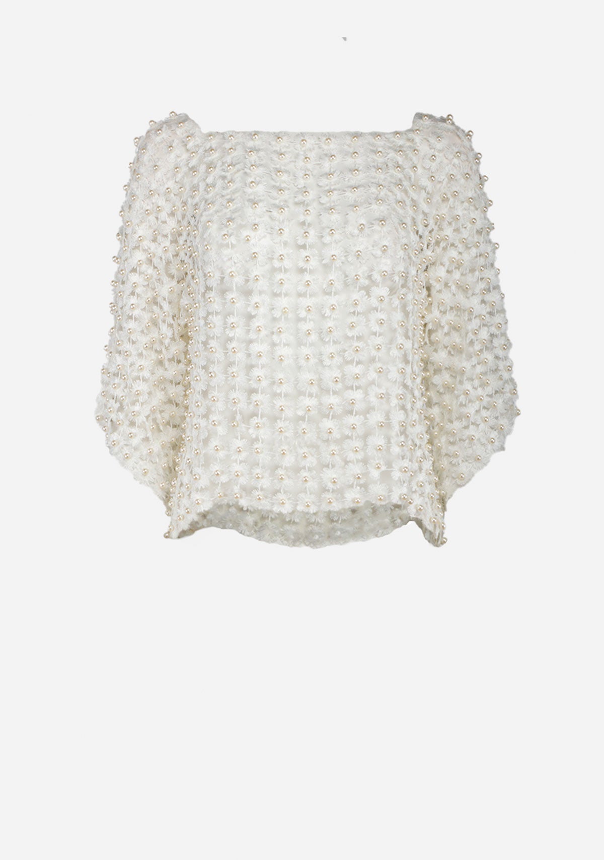 Blouse au crochet de perles