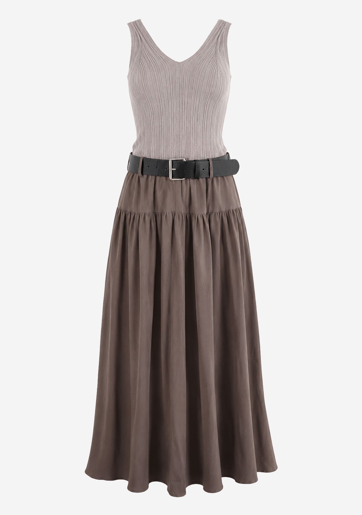 Marled Sleeveless Knit Dress Marled