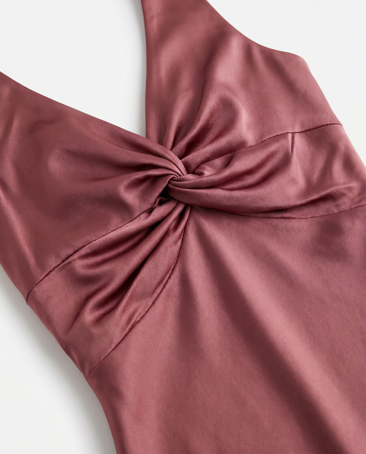 Ruched Bust Satin Maxi Dress Burgundy 12 Rue Collette