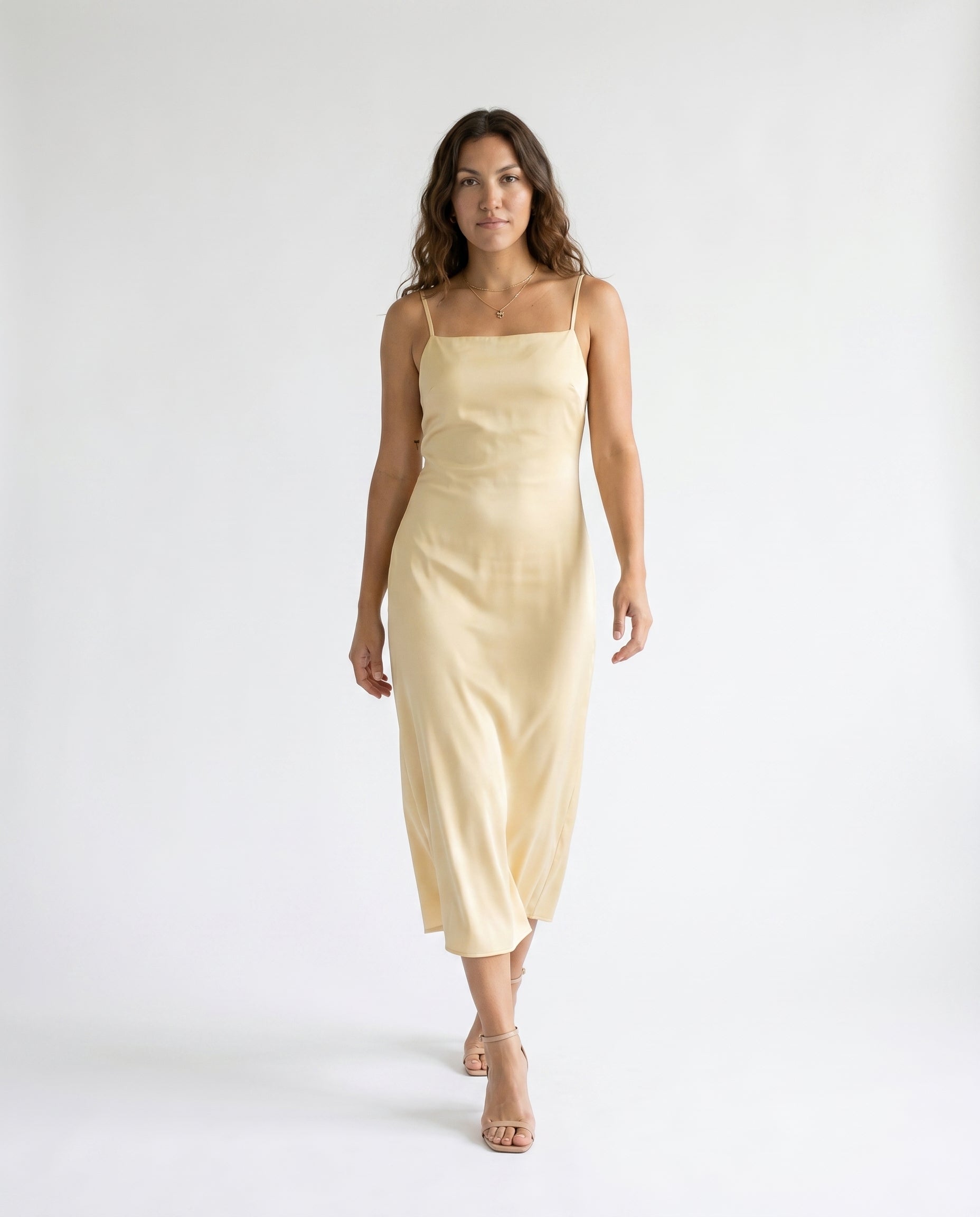 Emma Slip Dress Butter Yellow