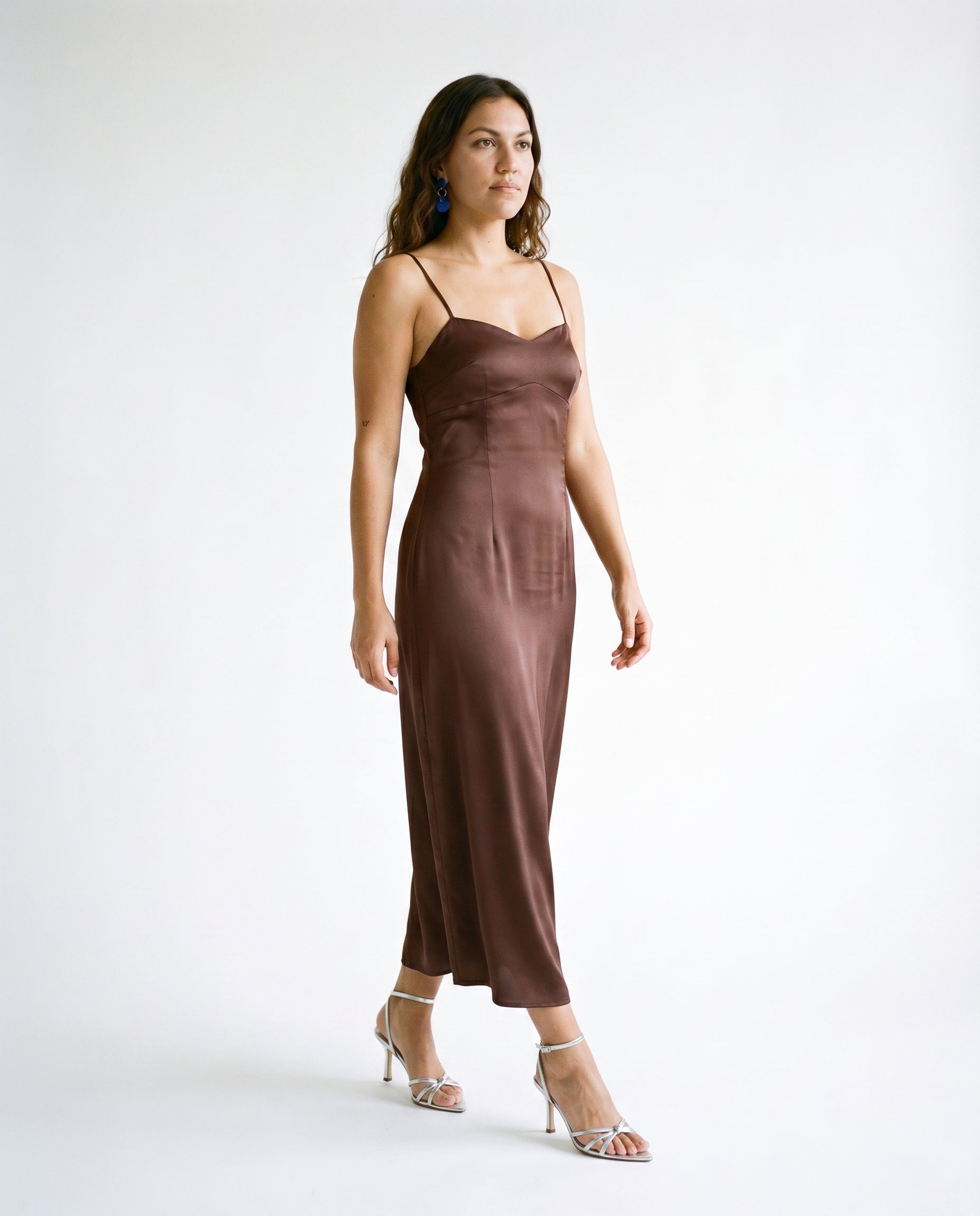 Emma Slip Dress Chocolate
