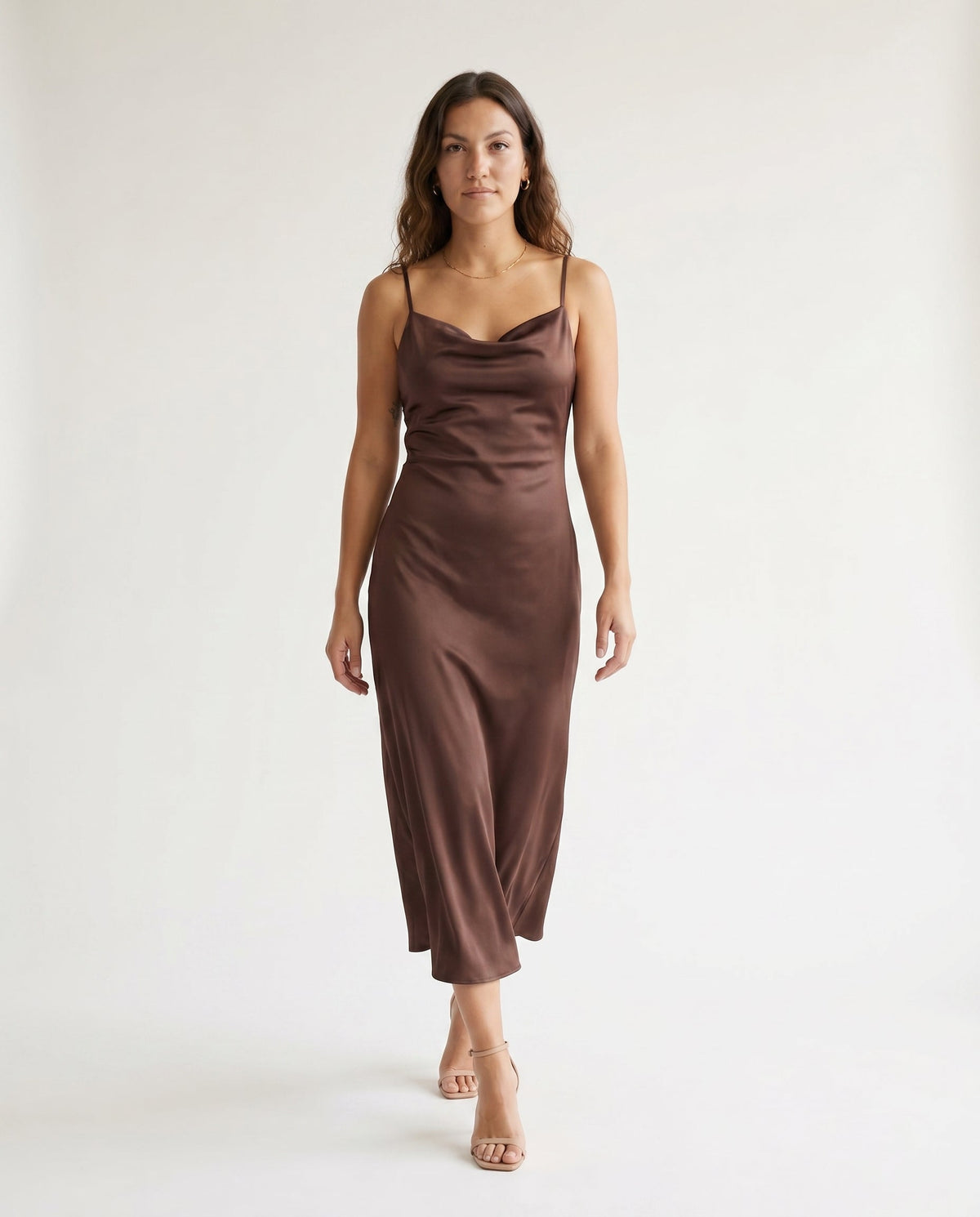 Emma Slip Dress Chocolate 29 28