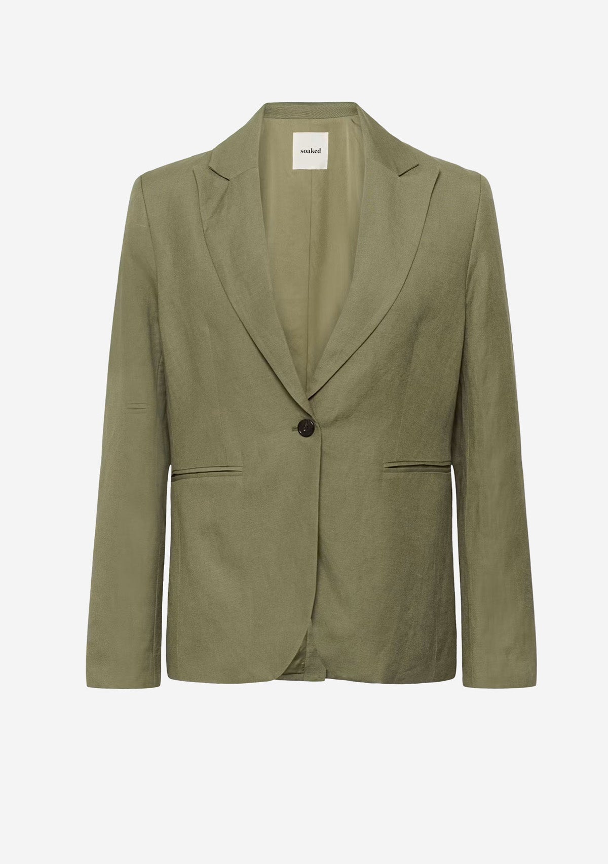 Slragna Basic Blazer Dusky Green Soaked