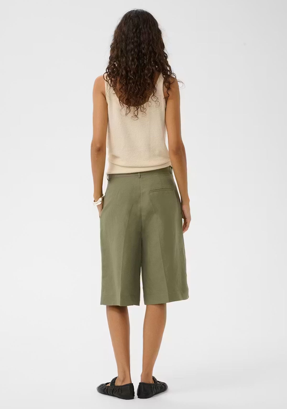 Slragna Malika Shorts Dusky Green Soaked