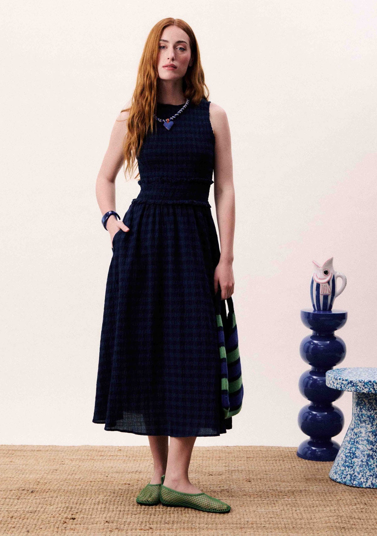 Saquarema Dress Bleu Marine FRNCH