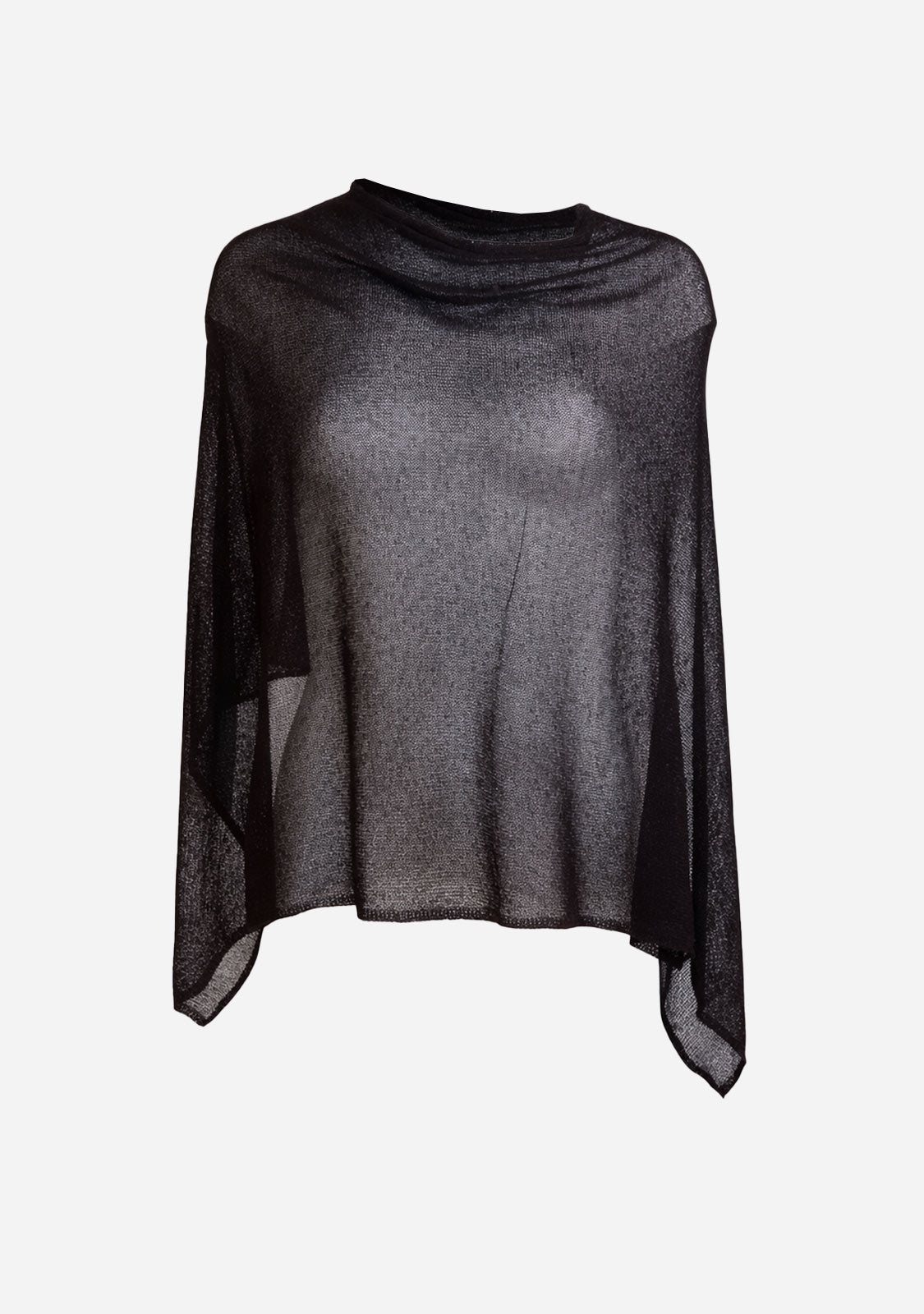 Sheer Knit Poncho Top