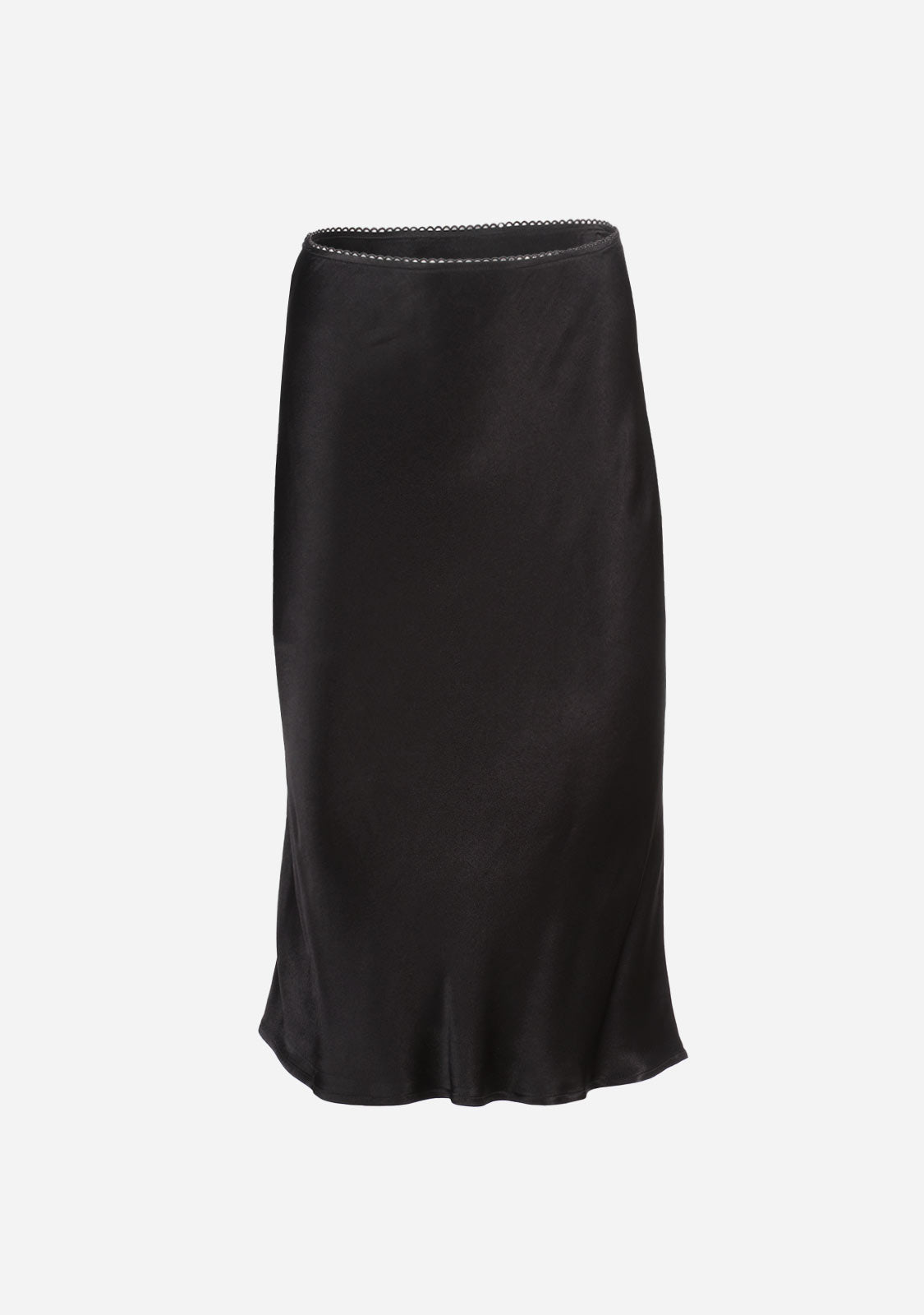 Stain Mini Lace Trim Slim Fit-In Midi Skirt The Latest Scoop