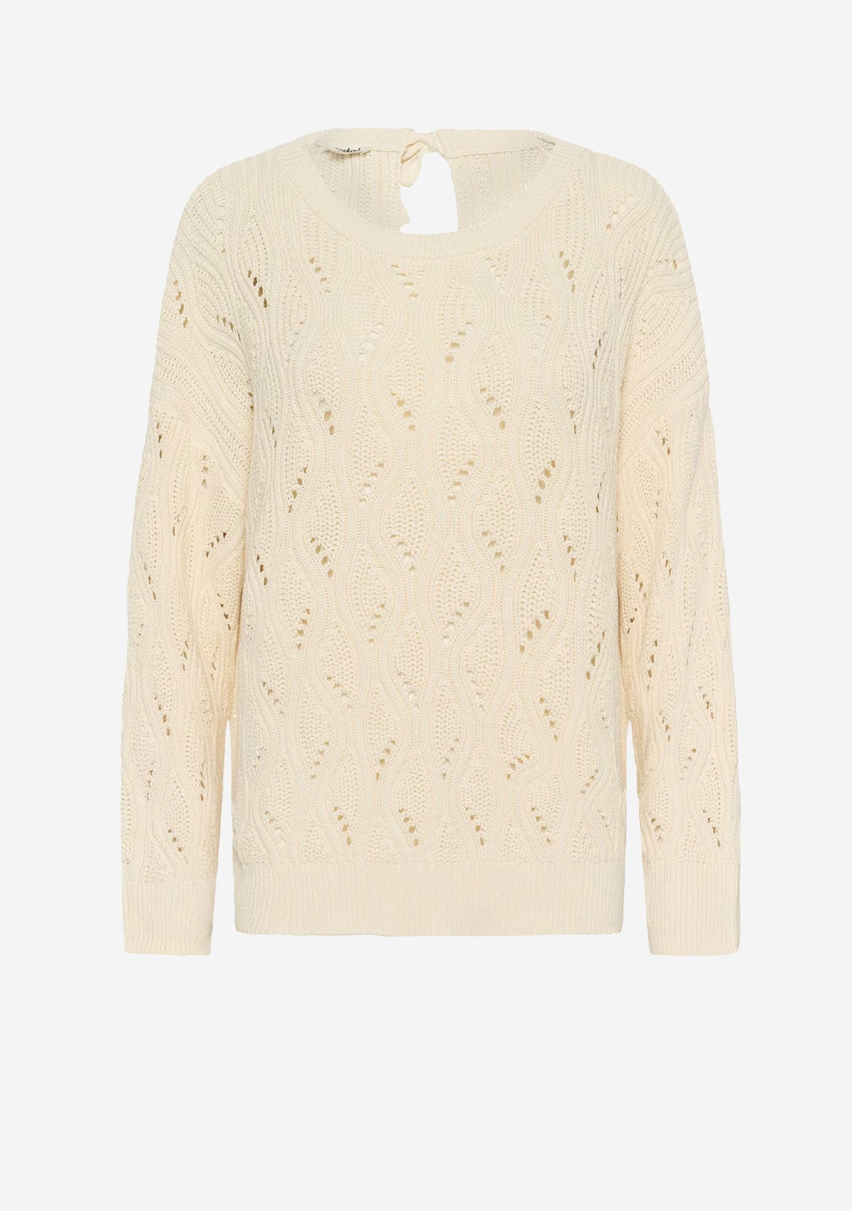 SLRava Nanna Pullover LS Whisper White Soaked