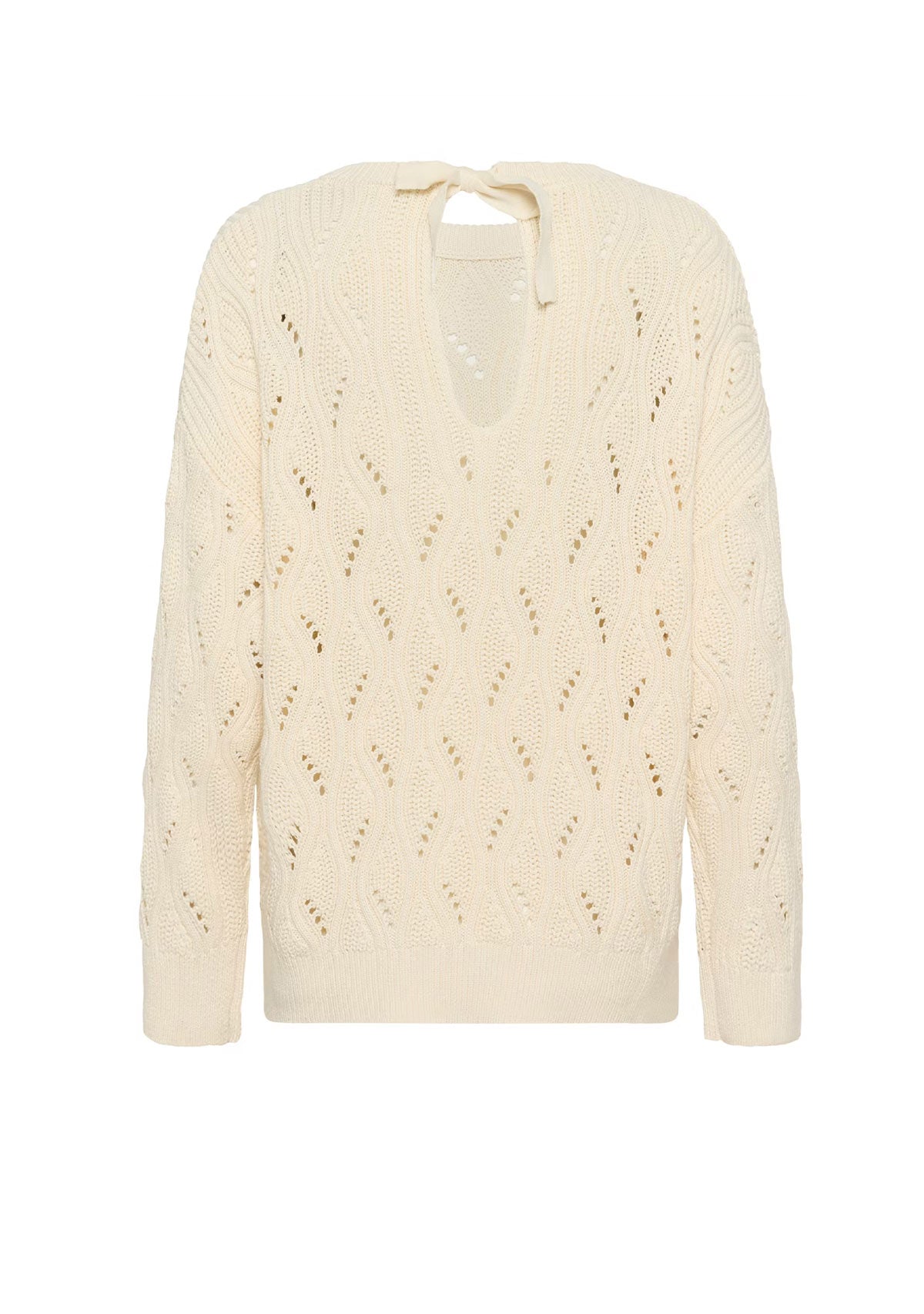 SLRava Nanna Pullover LS Whisper White Soaked