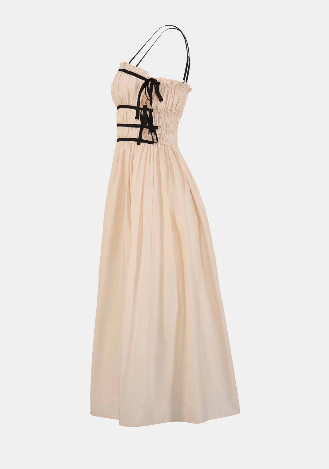 Lena Midi Dress Natural/Black