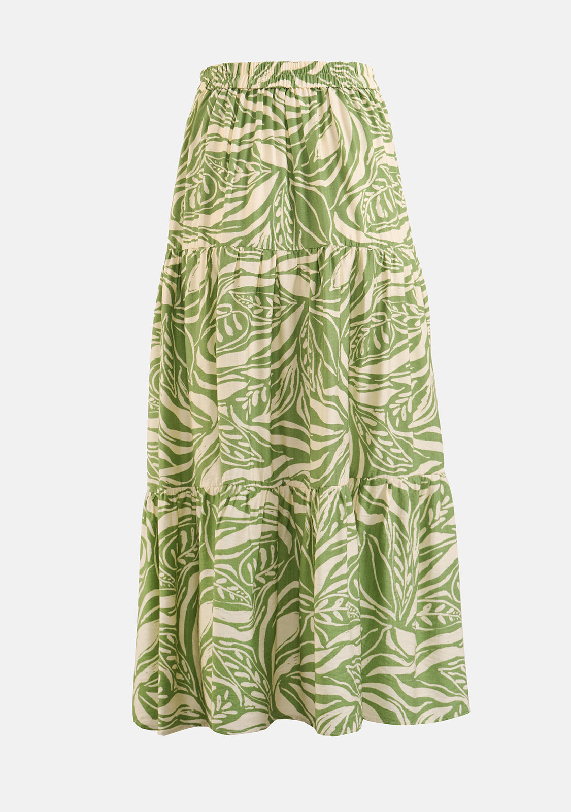 Gathered tiered maxi skirt best sale