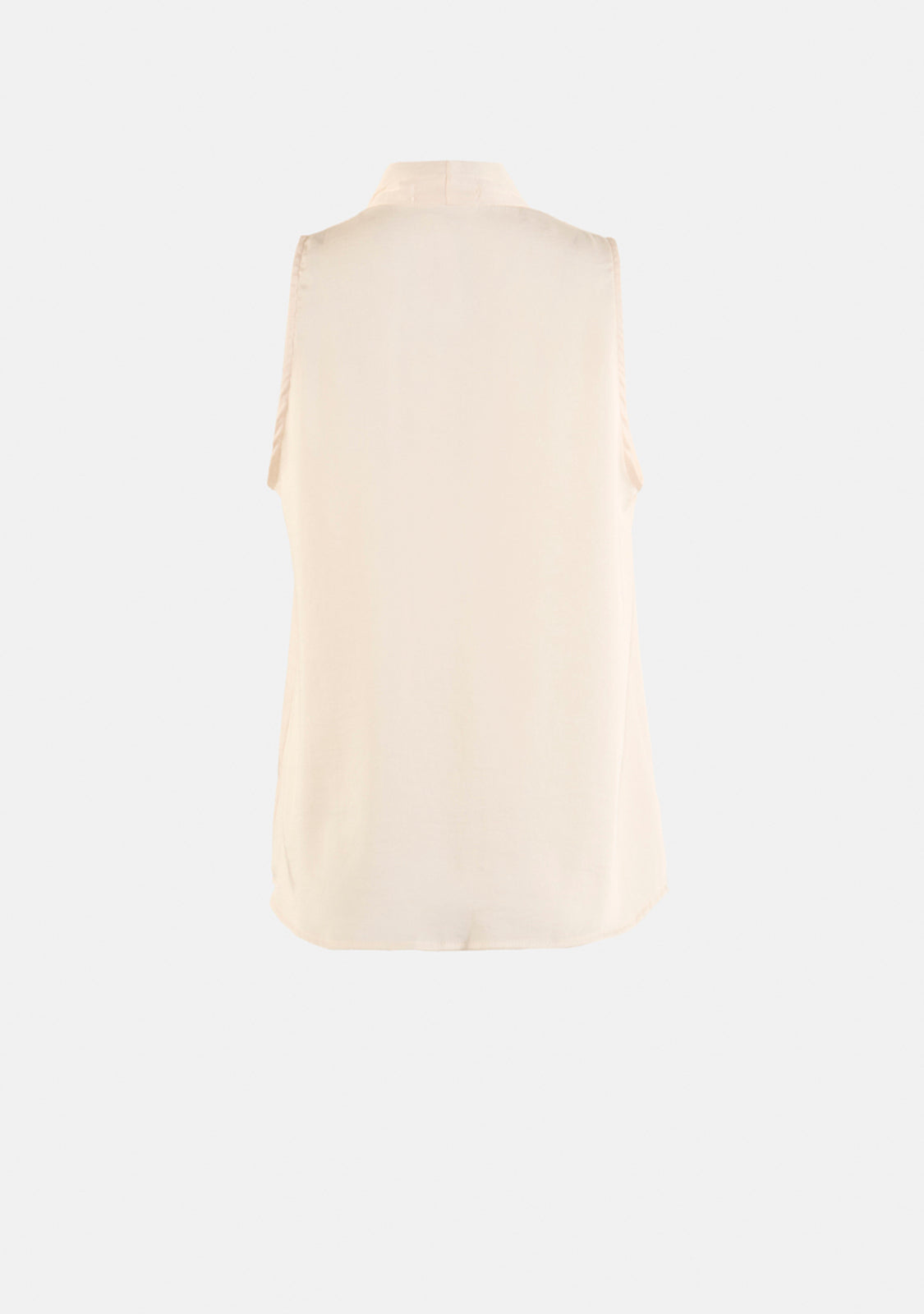 Silk Pleated Sleeveless Top