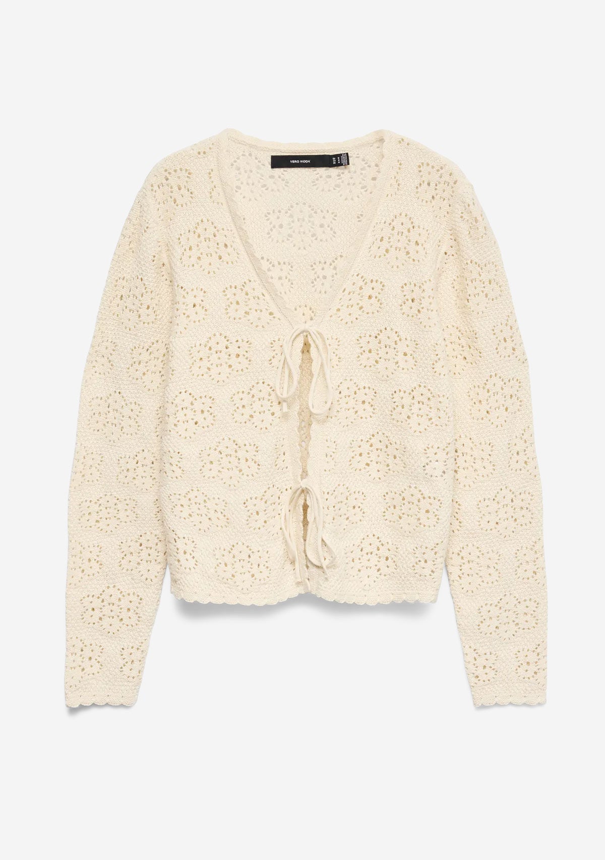 Vmava Ls V-Neck Tie String Cardigan Birch