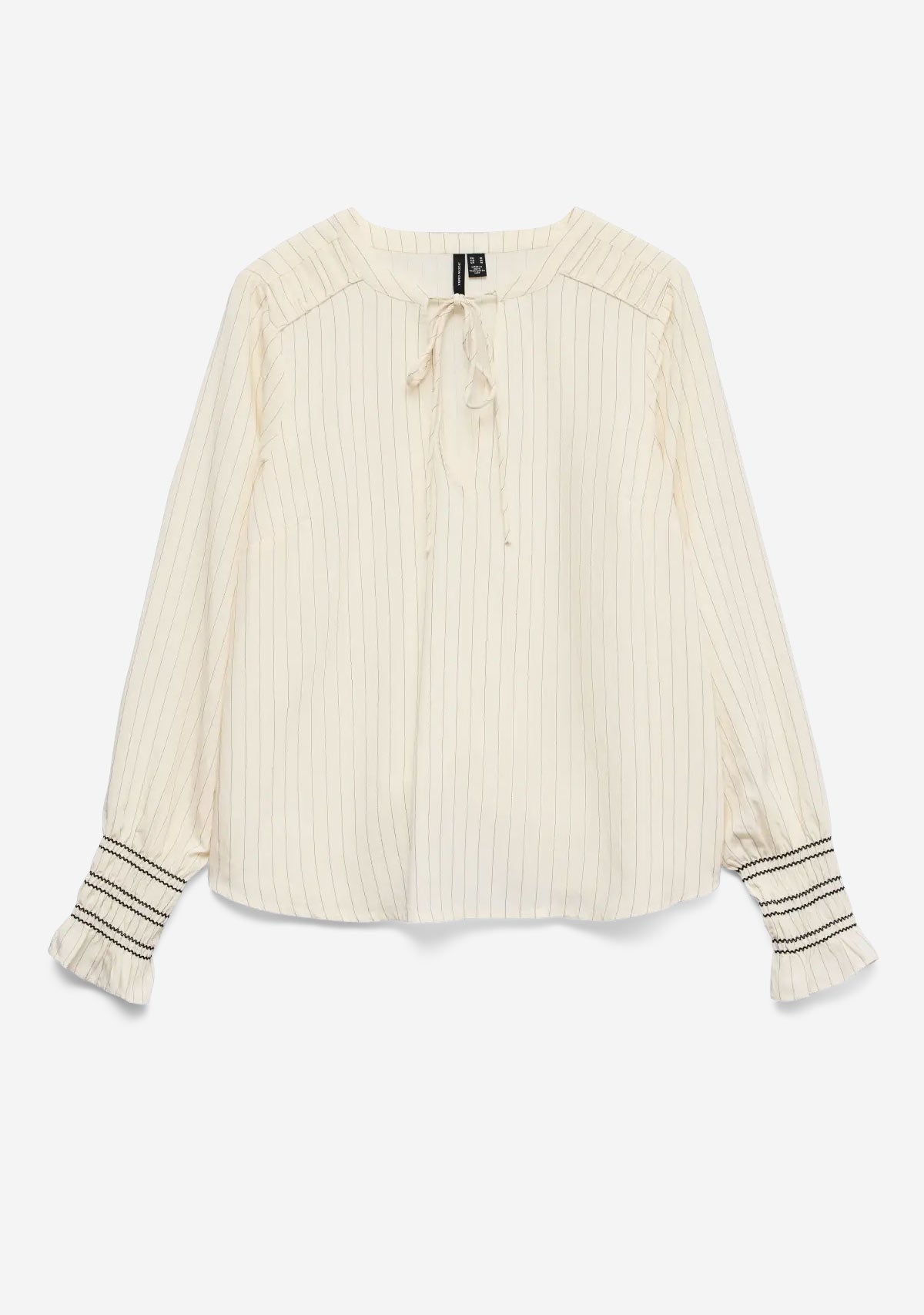 Vm Millie Top Birch Stripes Black Vero Moda