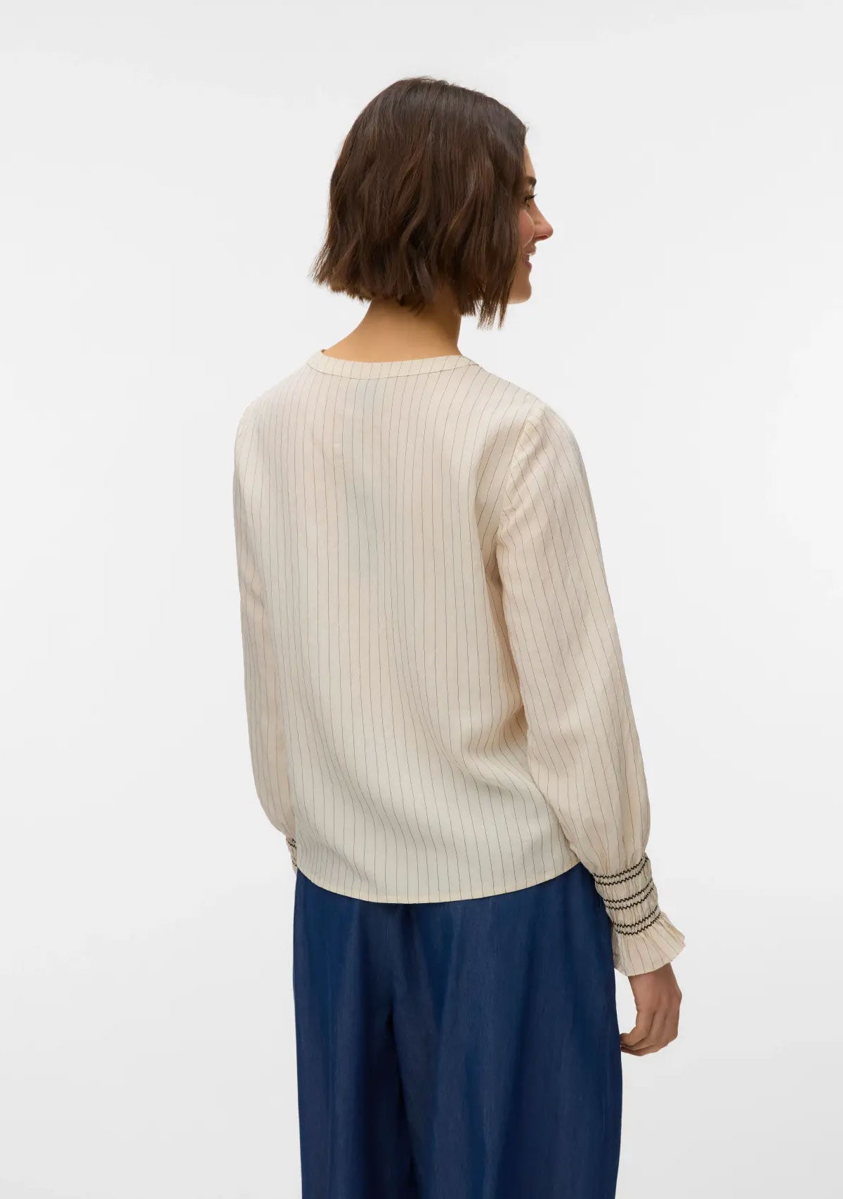 Vm Millie Top Birch Stripes Black