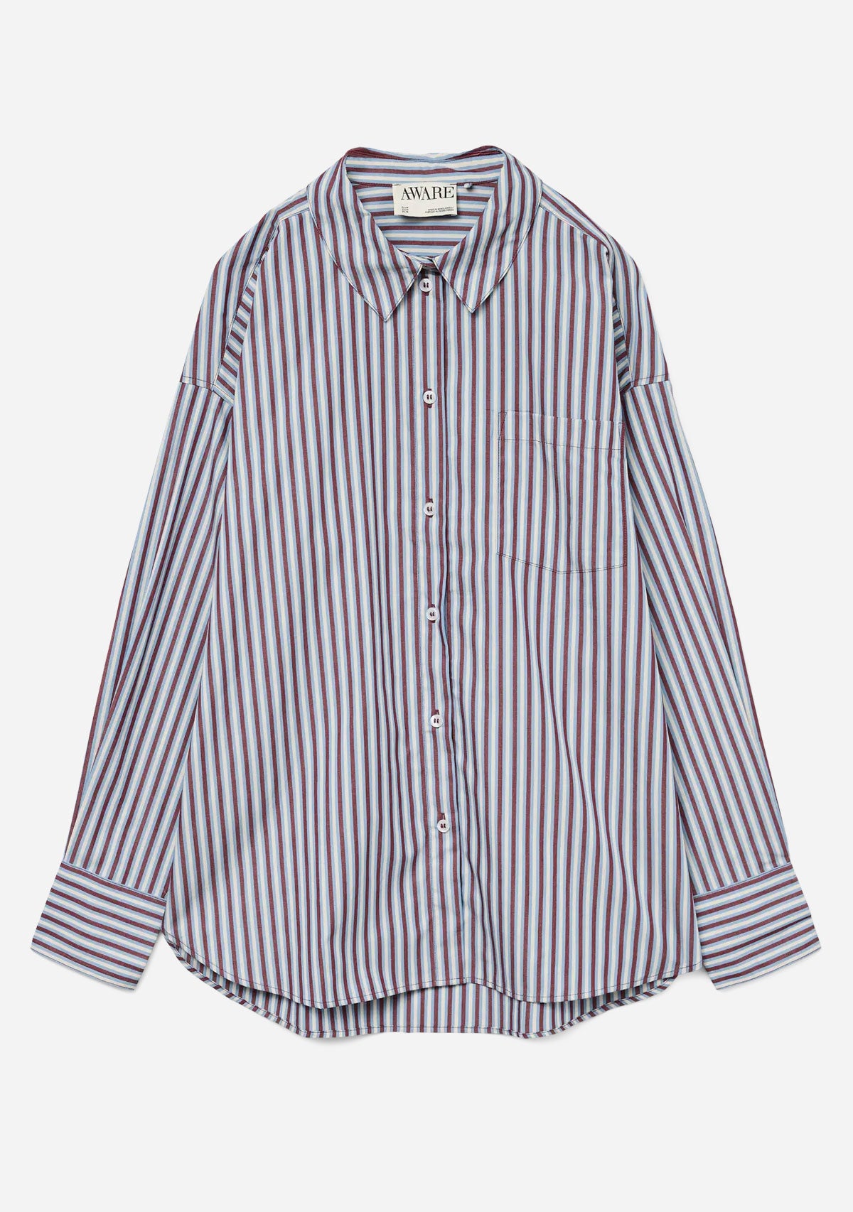 AWParina Ls Loose Stripe Shirt Vma Noos Zinfandel/Birch
