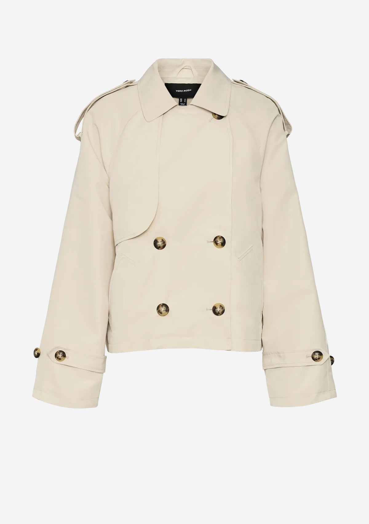 VM Chloe Short Trench Coat Oatmeal Vero Moda