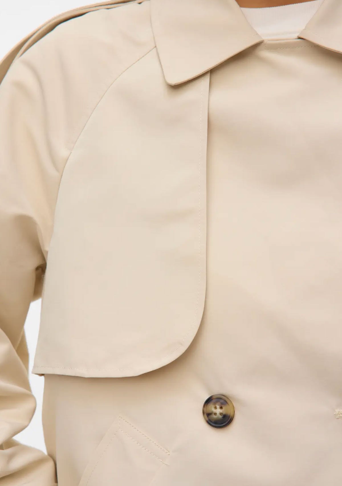 VM Chloe Short Trench Coat Oatmeal