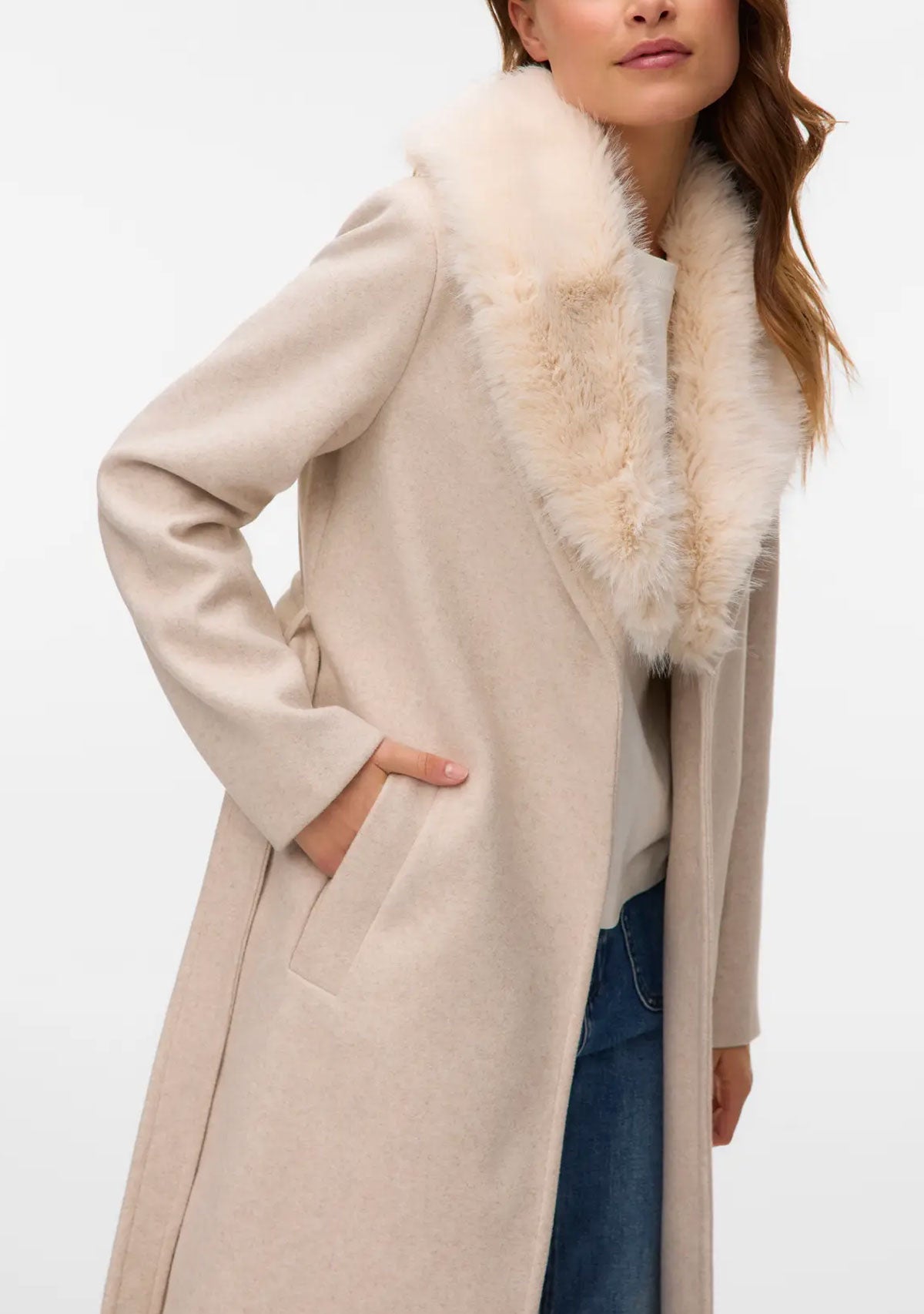 VMAutumn Diva Long Coat Ga Oatmeal