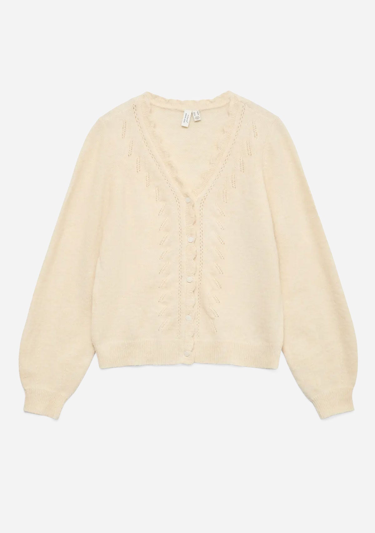 Abito Vero Moda Lungo A Maniche Lunghe Con Scollo A V, Polsini A Coste, Taglio Regolare Da Donna