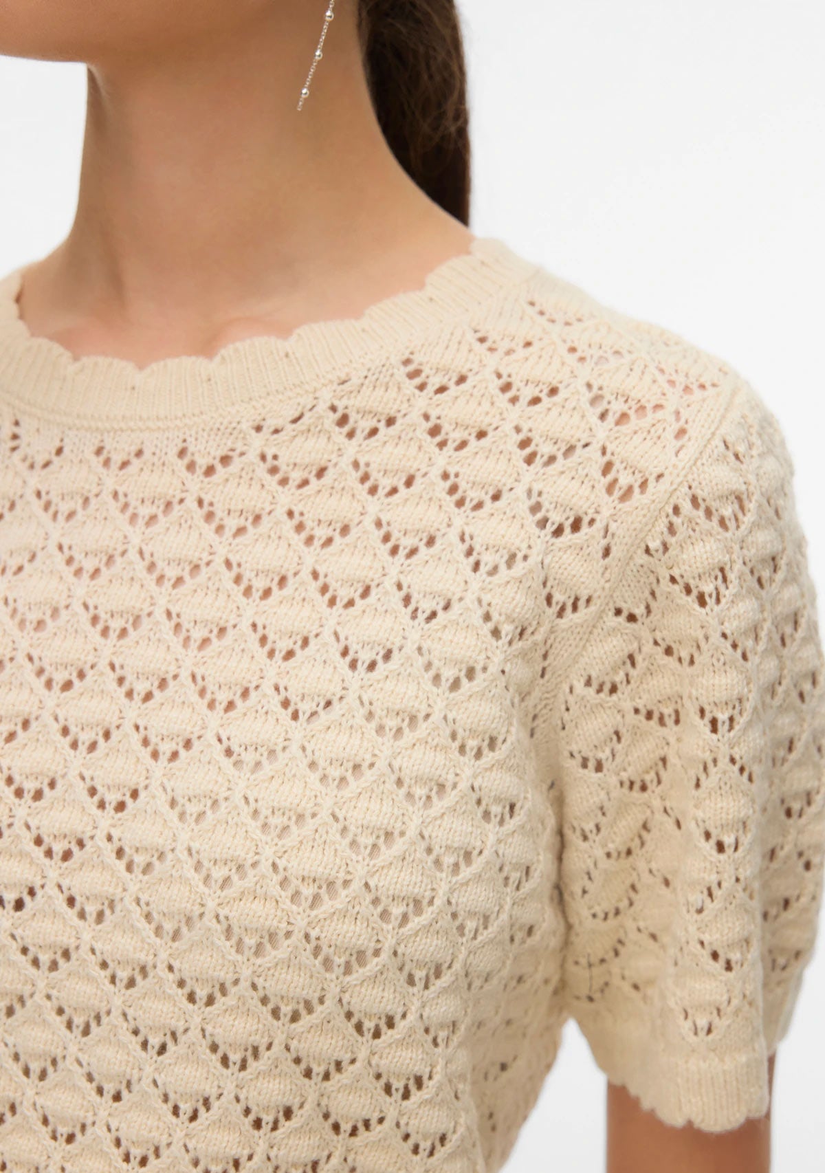 Vm Jaqueline O-Neck Top Boo Birch