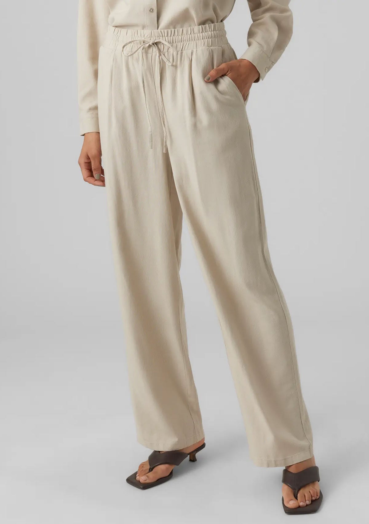 Vm Jes Milo Wide Pants Noos Silver Lining