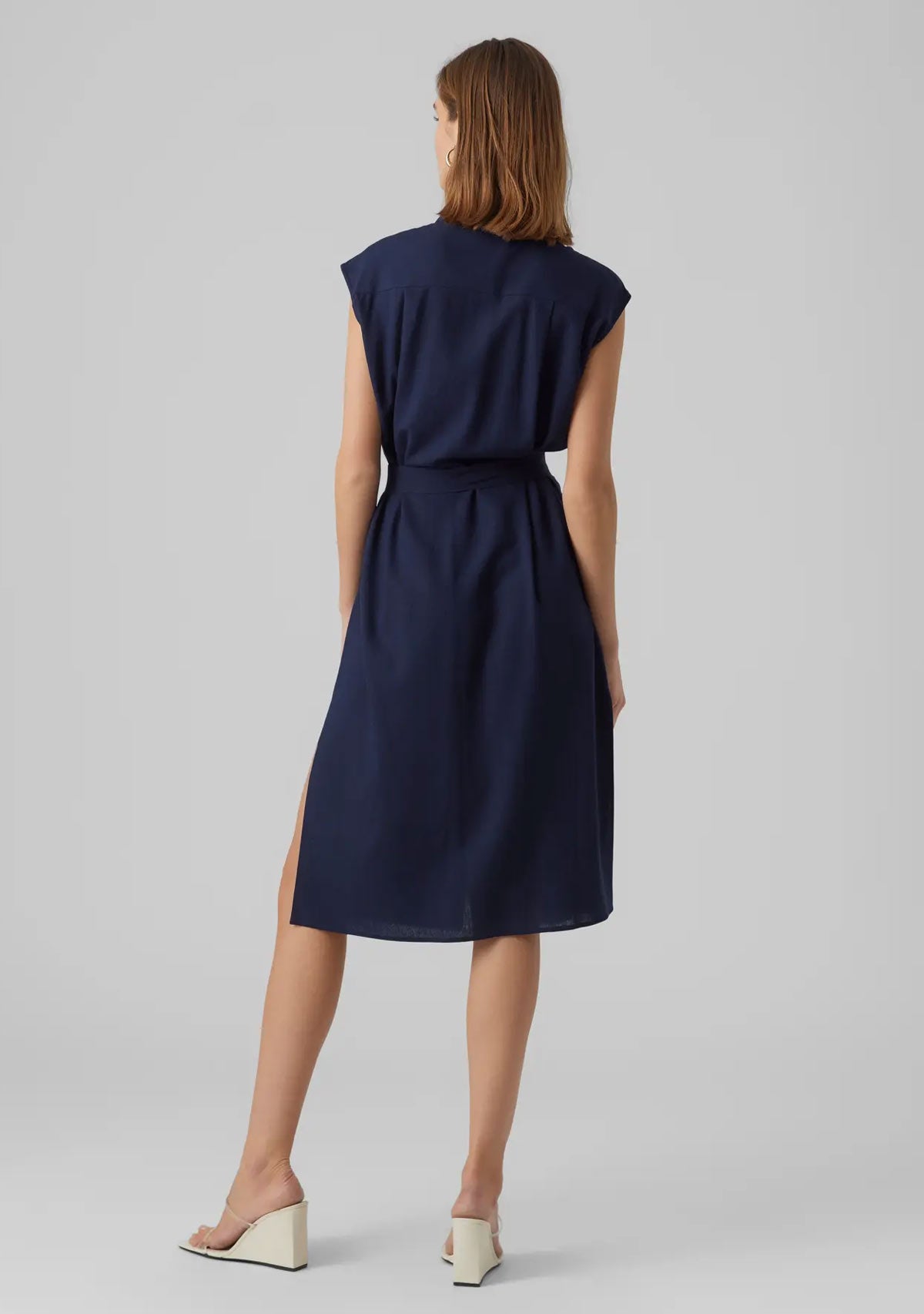 Vm Mymilo Calf Shirt Dress Navy Blazer