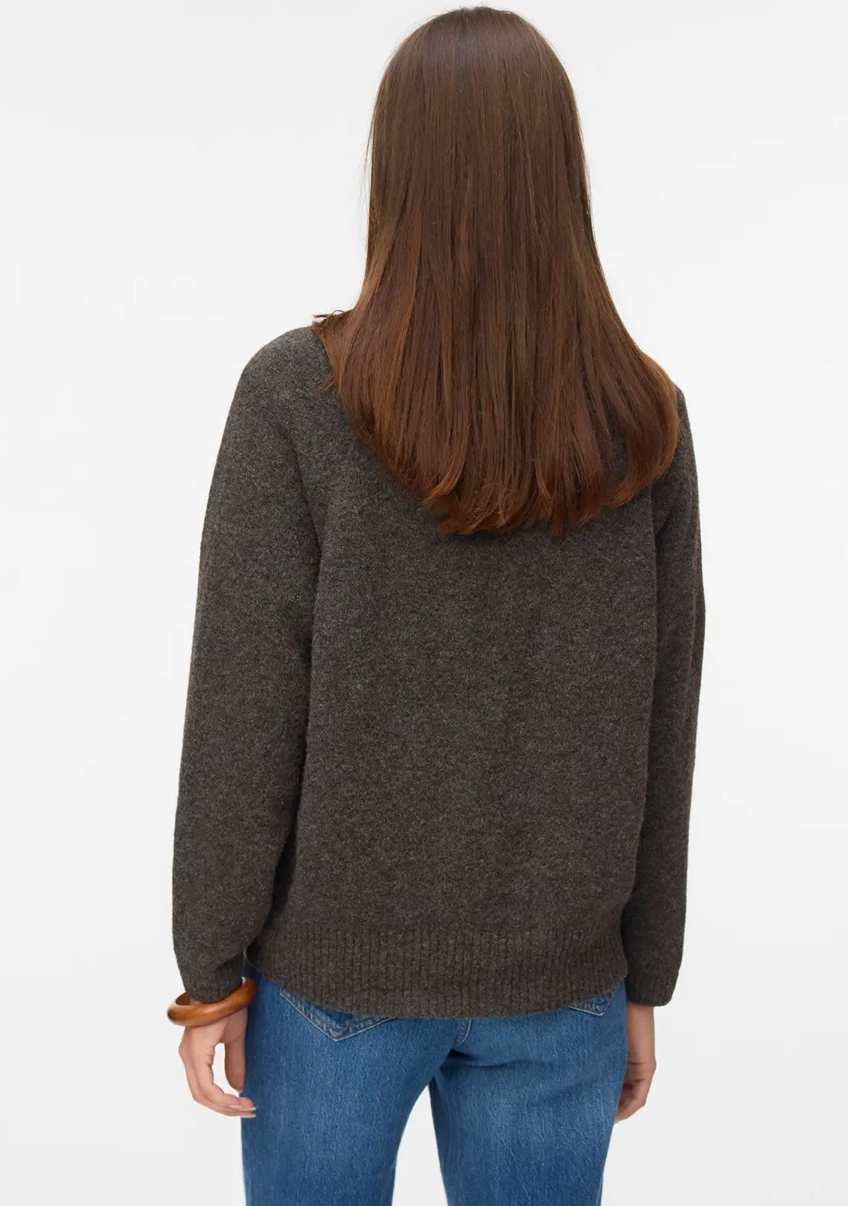 VM Boom LS V-Neck Button Cardigan Chocolate Torte Vero Moda