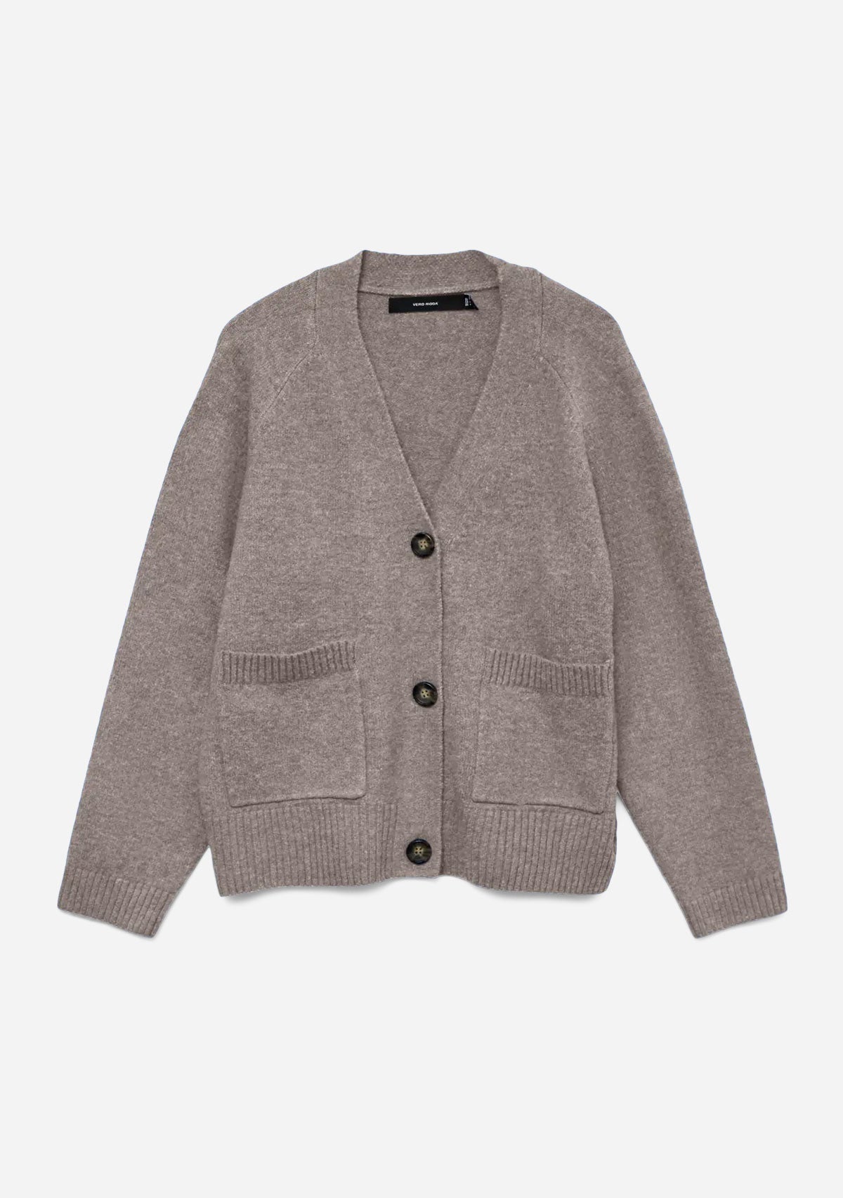 VM Boom LS V-Neck Button Cardigan Moon Rock Vero Moda