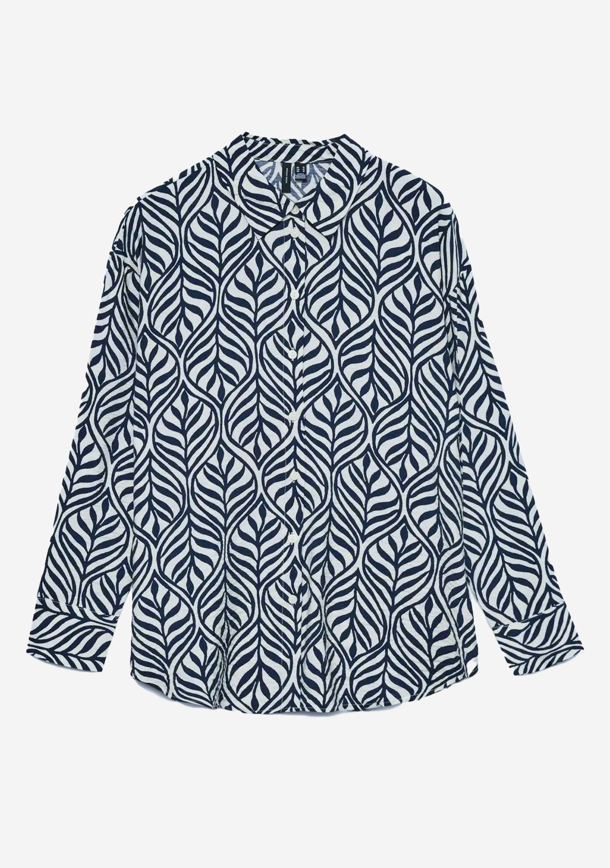 Vmjosie Ls Oversize Shirt Birch/Navy Blaze Vero Moda