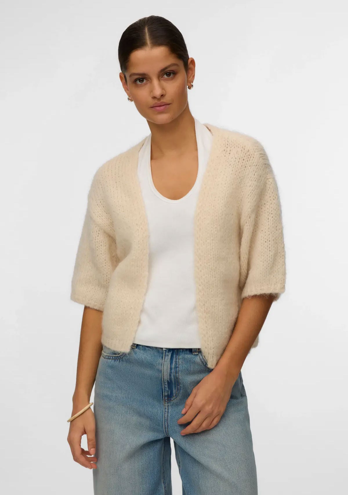 Vmmaybe 2/4 Open Cardigan Noos Birch