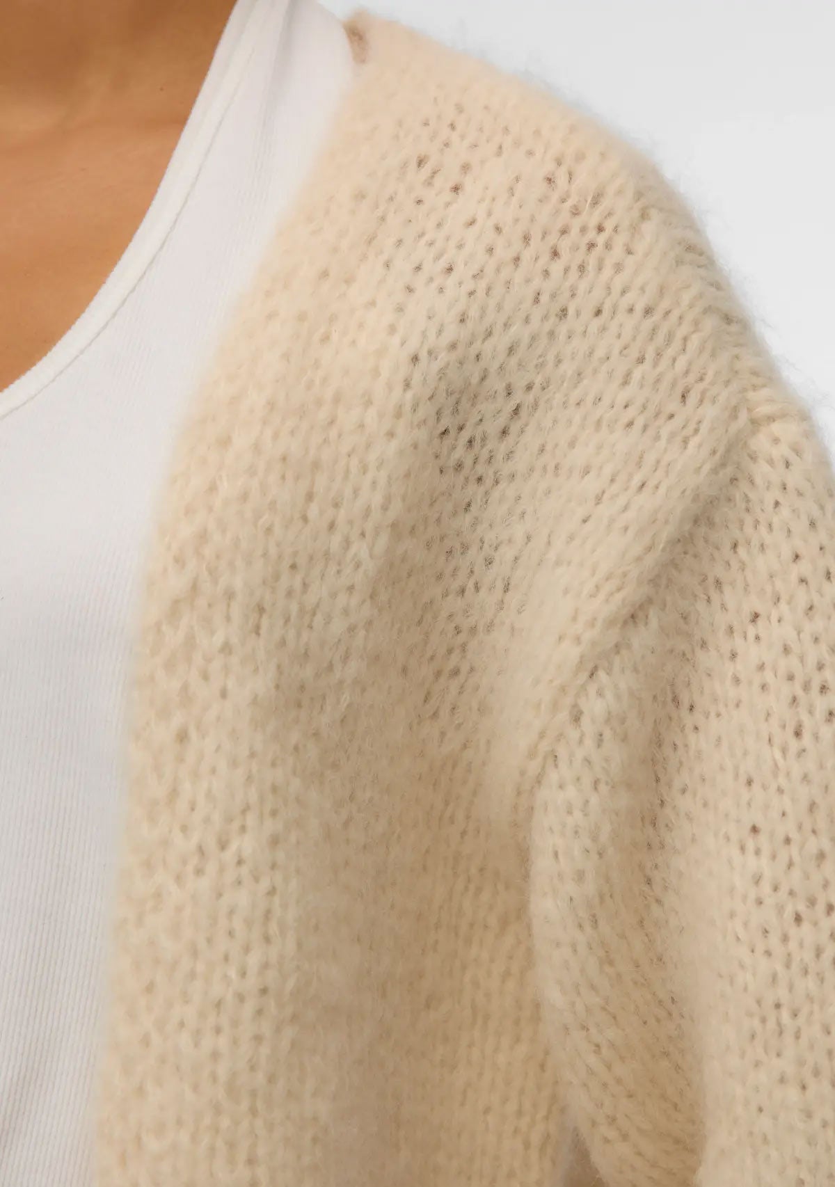 Vmmaybe 2/4 Open Cardigan Noos Birch
