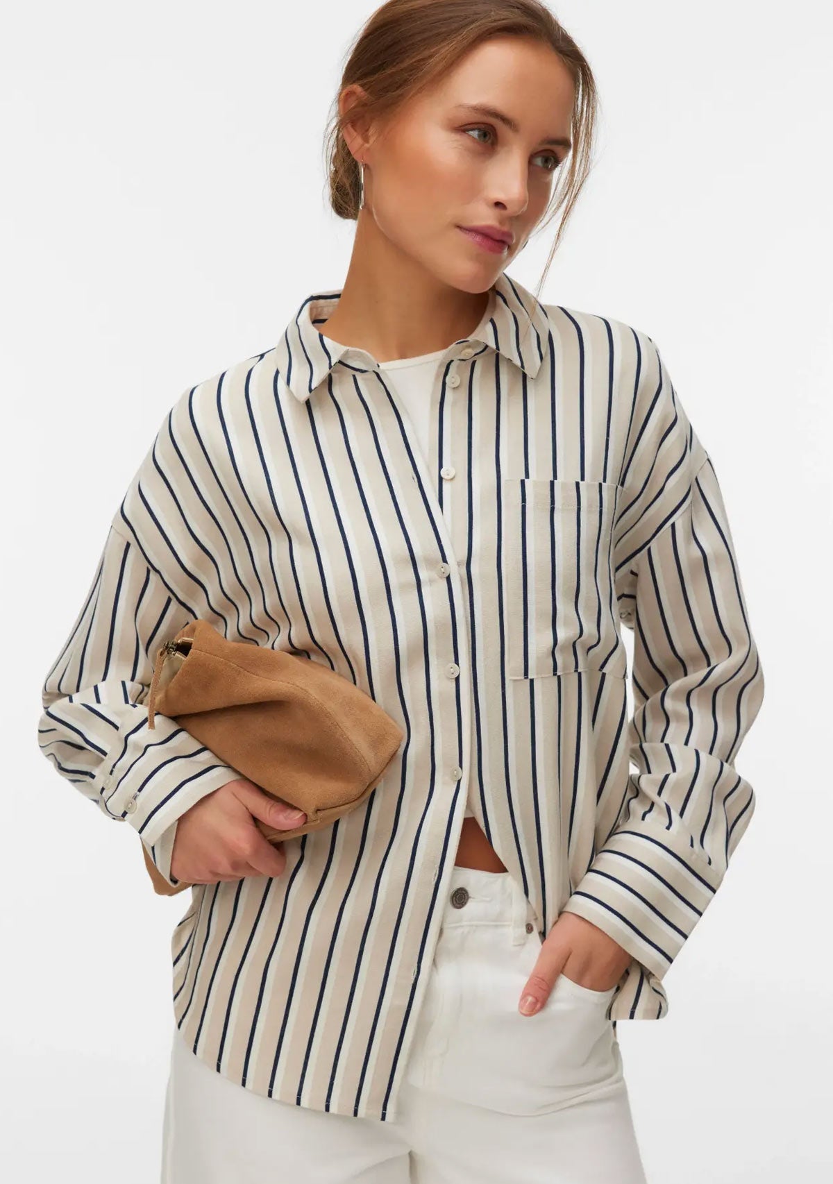 Vmmymilo Shirt Silver Lining Heidi Vero Moda