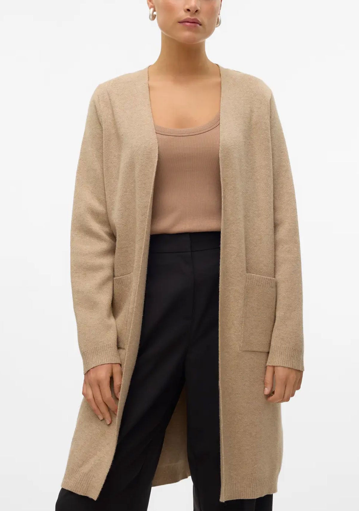 VMSaba LS Pocket Coatigan Silver Mink