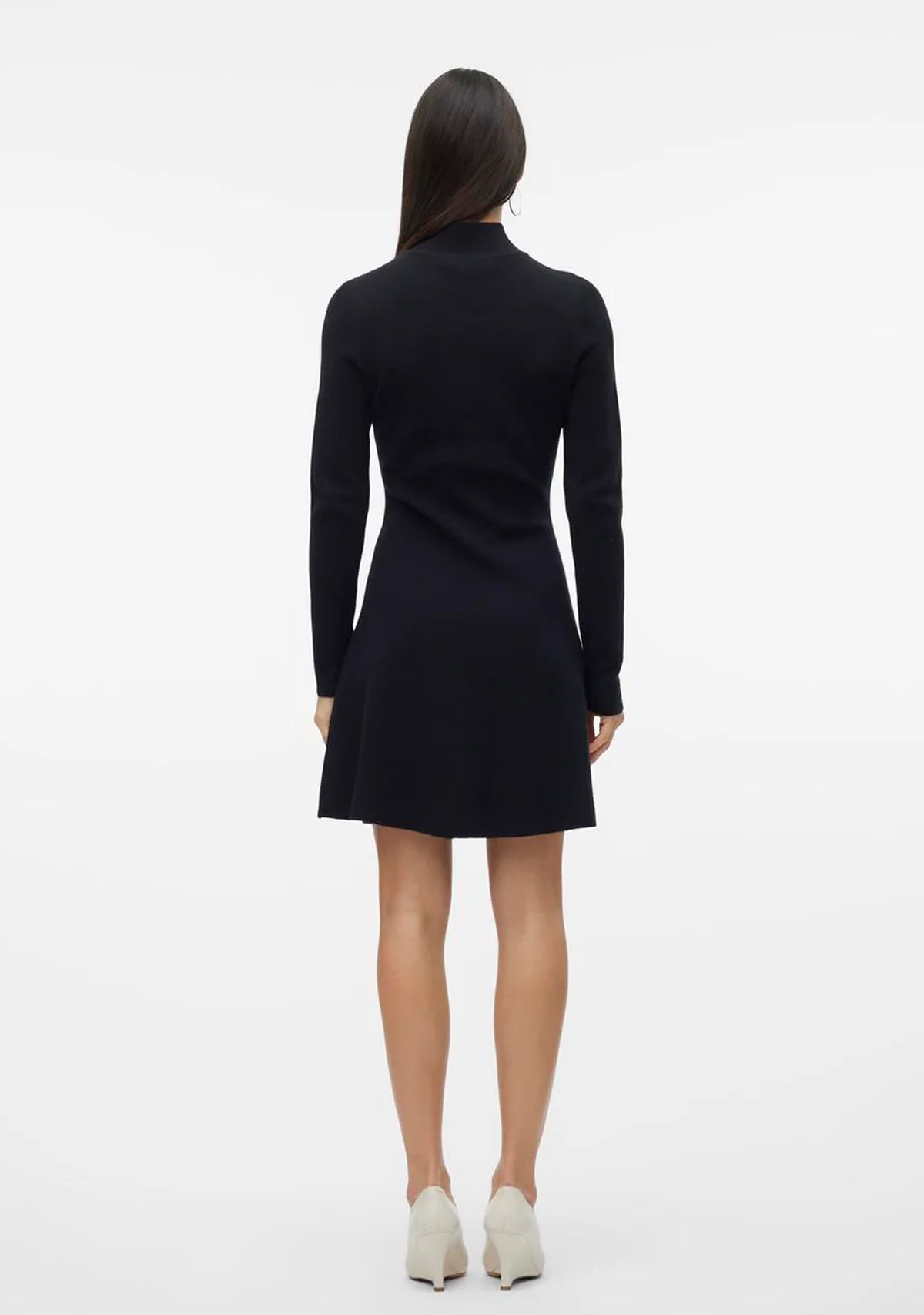 VM Gold LS Highneck Skater Short Dress Vero Moda
