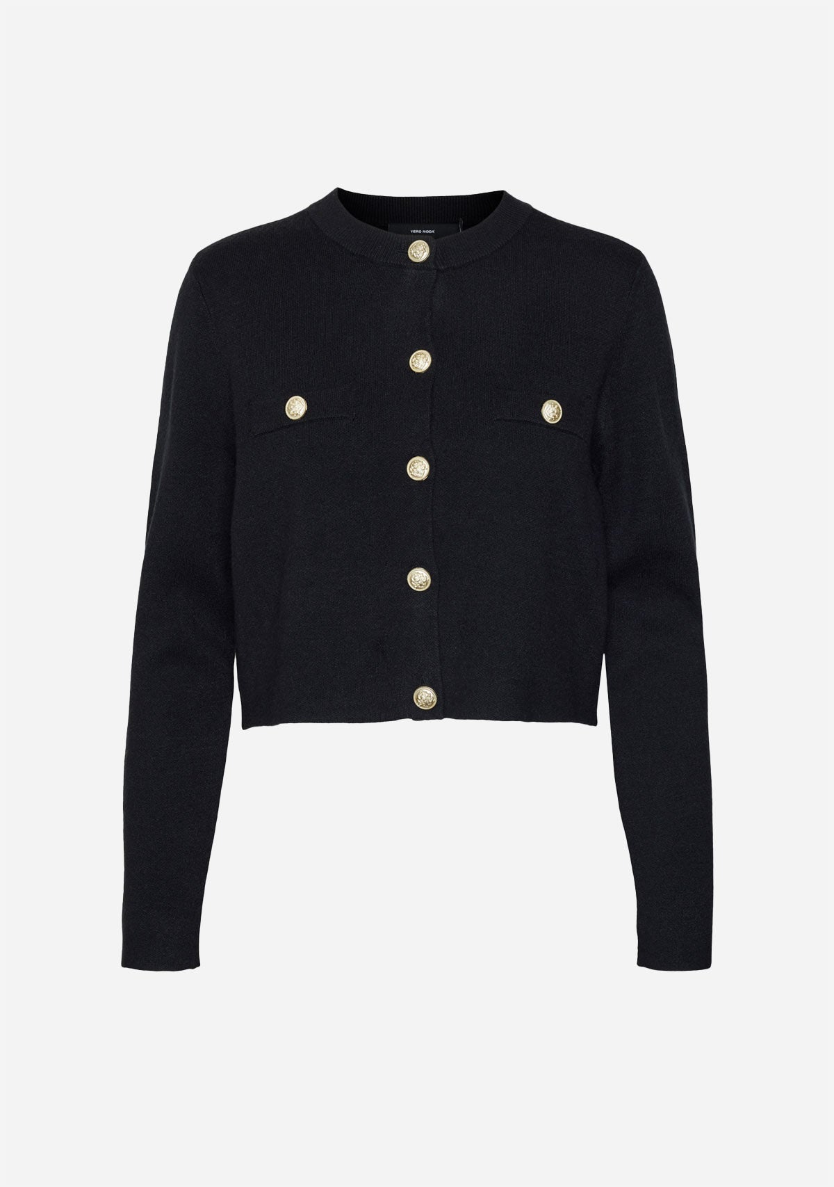 VM Saba Short LS Gold Button Cardigan
