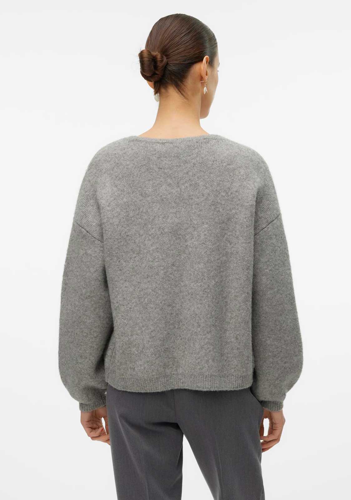 VM Bow LS O-Neck Tie Cardigan