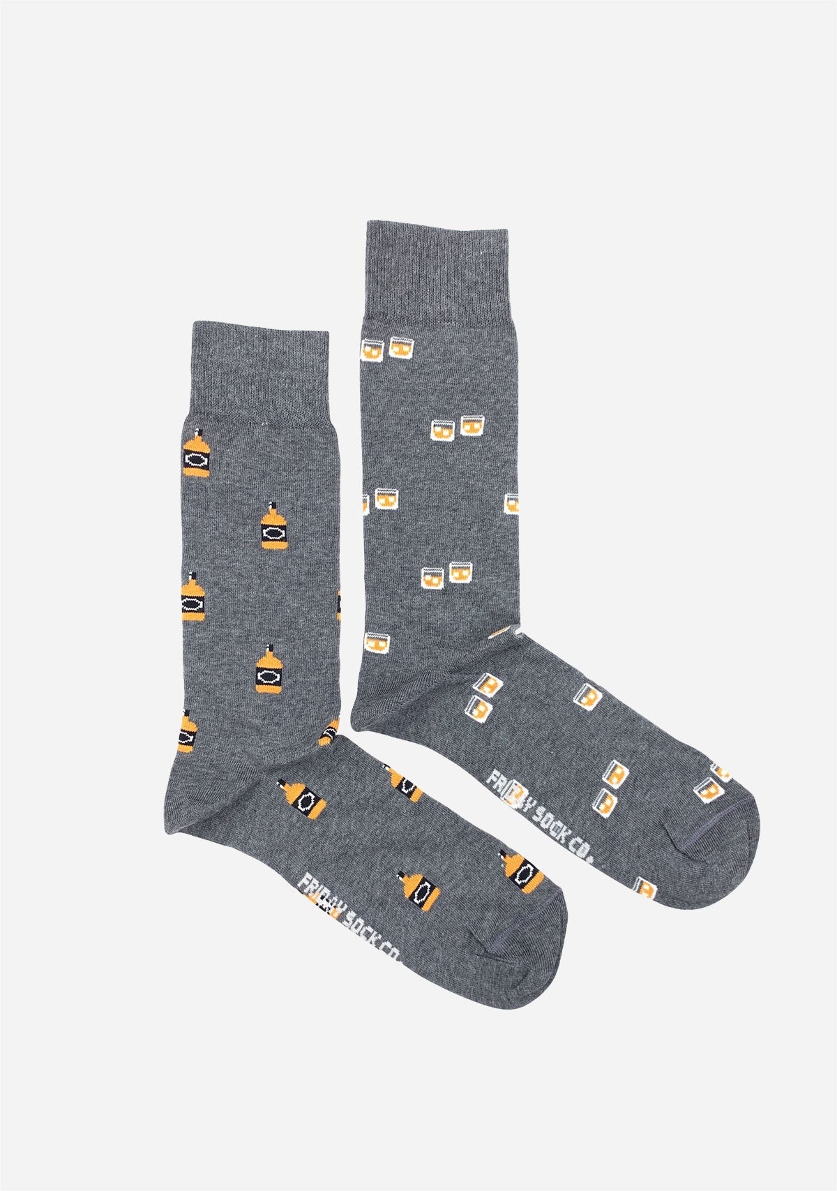 Men's Glass & Bottle Whiskey Socks Very Serious Co