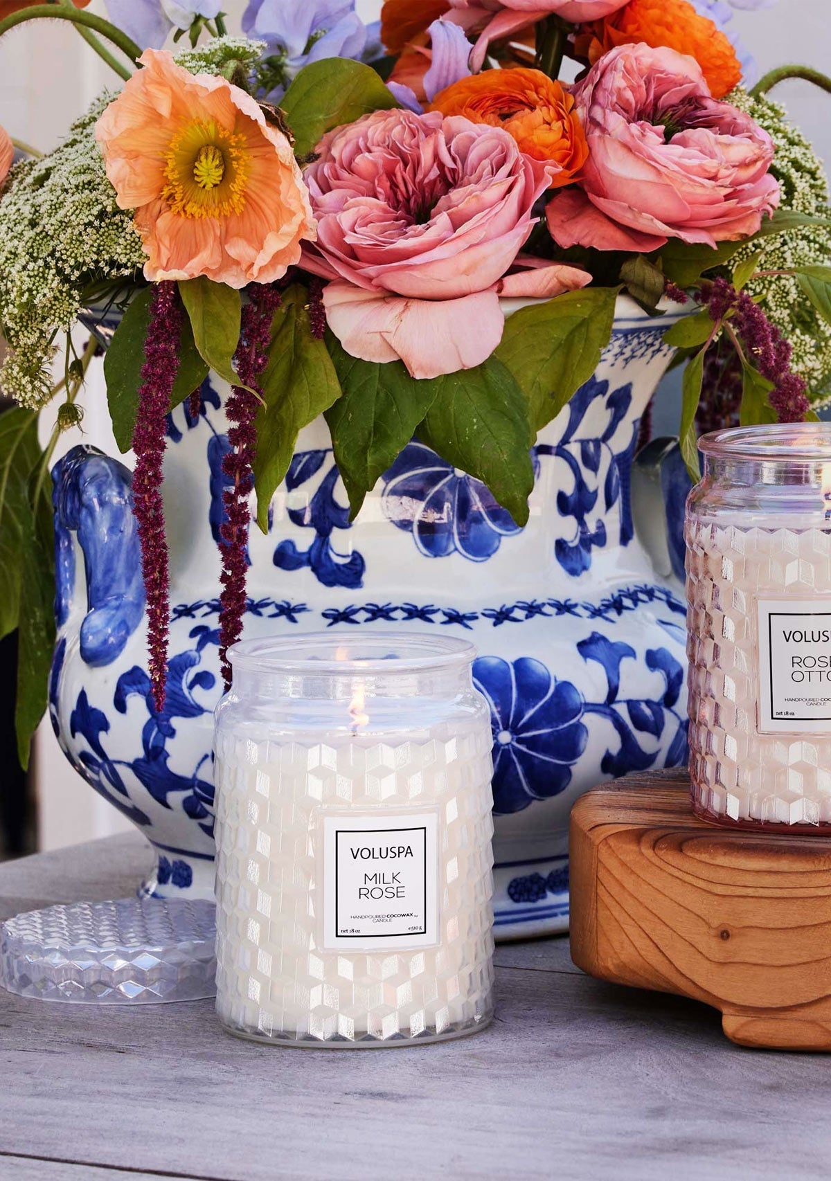 Milk Rose Large Jar Candle 18oz Voluspa