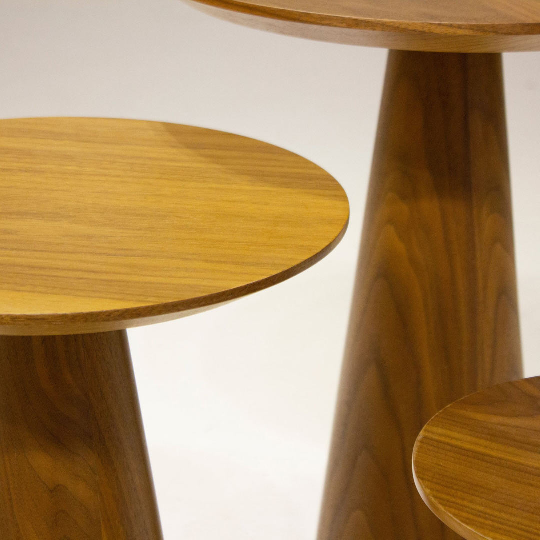 TOWER Low End Table Walnut Veneer