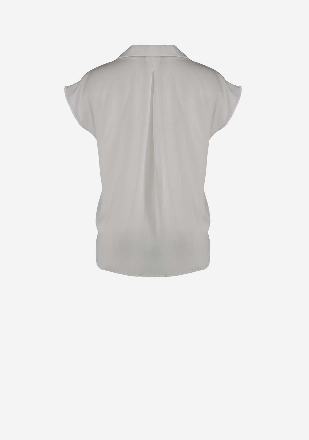 Button Down Cap Sleeve Shirt Off White