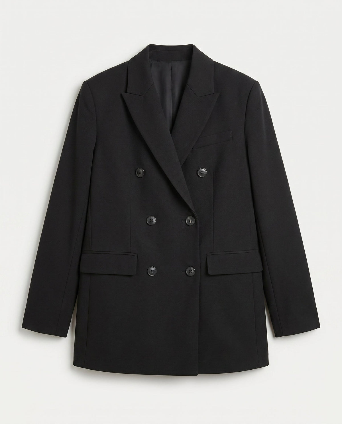 Double Breasted Blazer Black Slow High