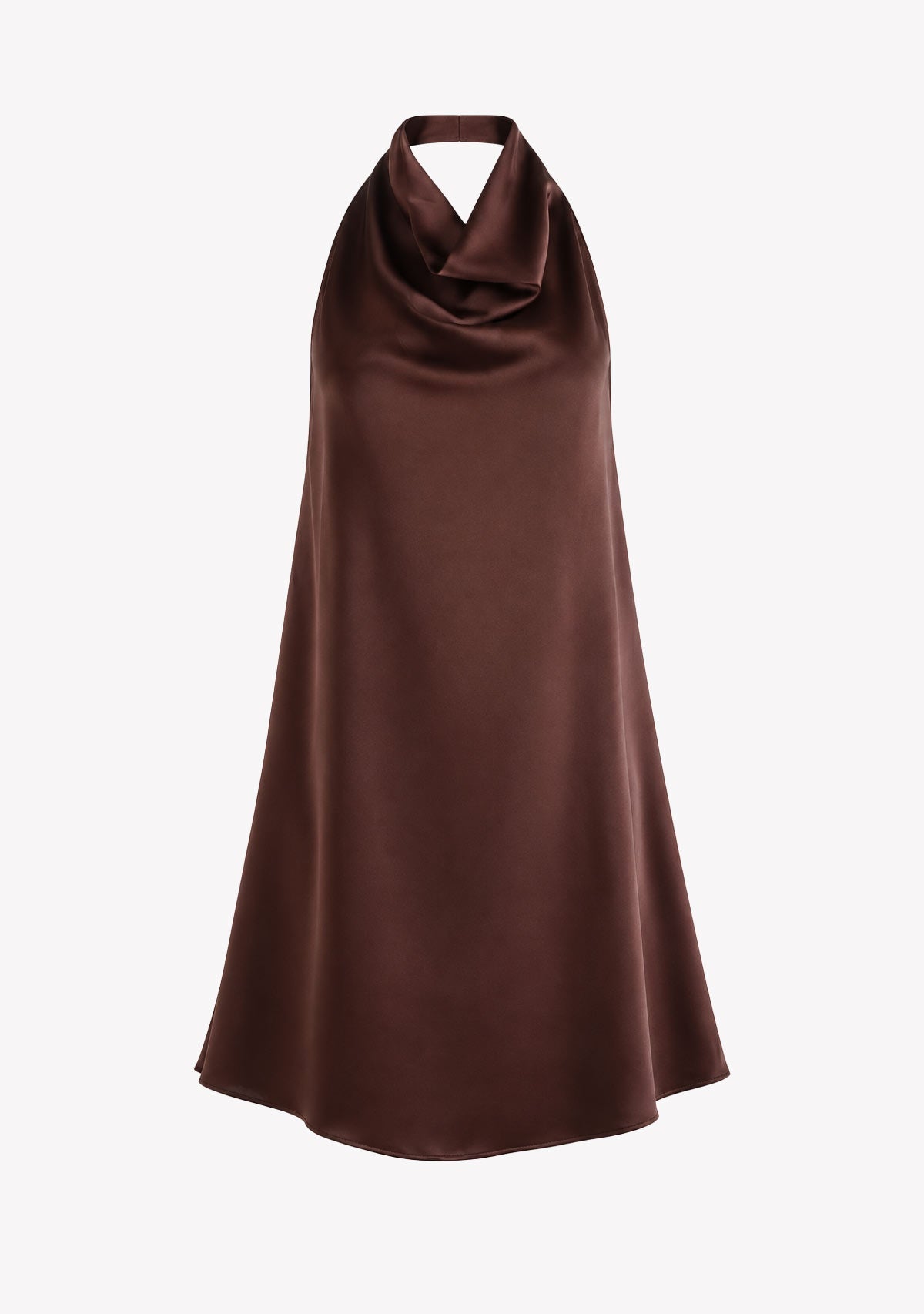 Modern Cowl Neck Dress Coffee COCA