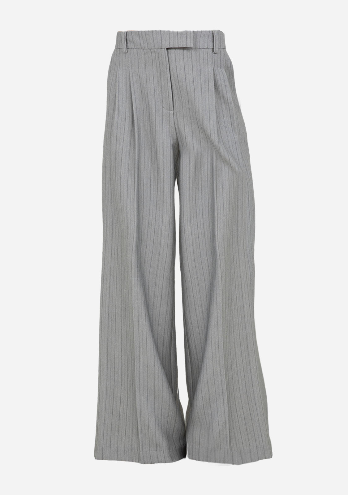 Embossed Pinstripe Trousers Grey