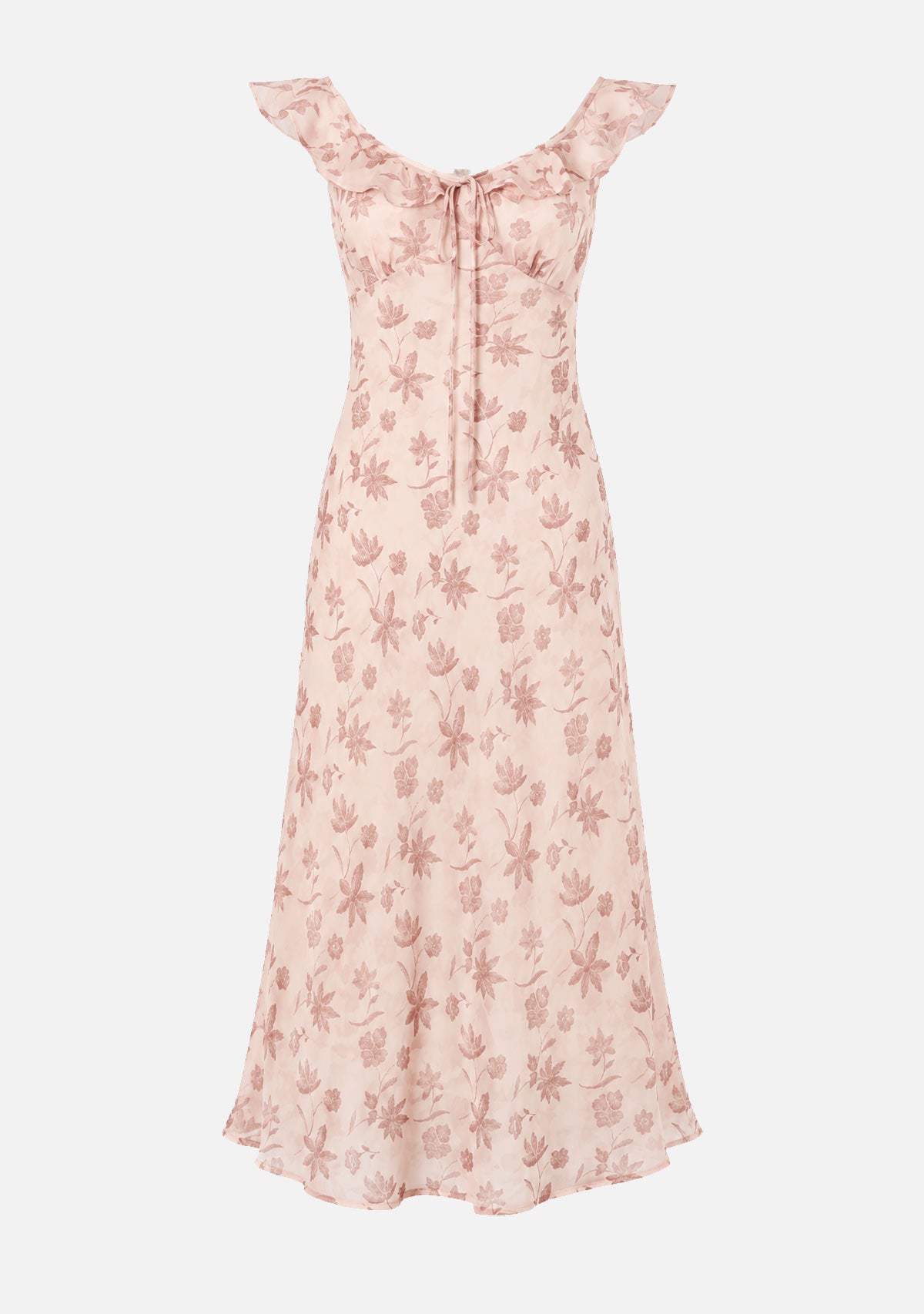 Floral Mesh Maxi Dress