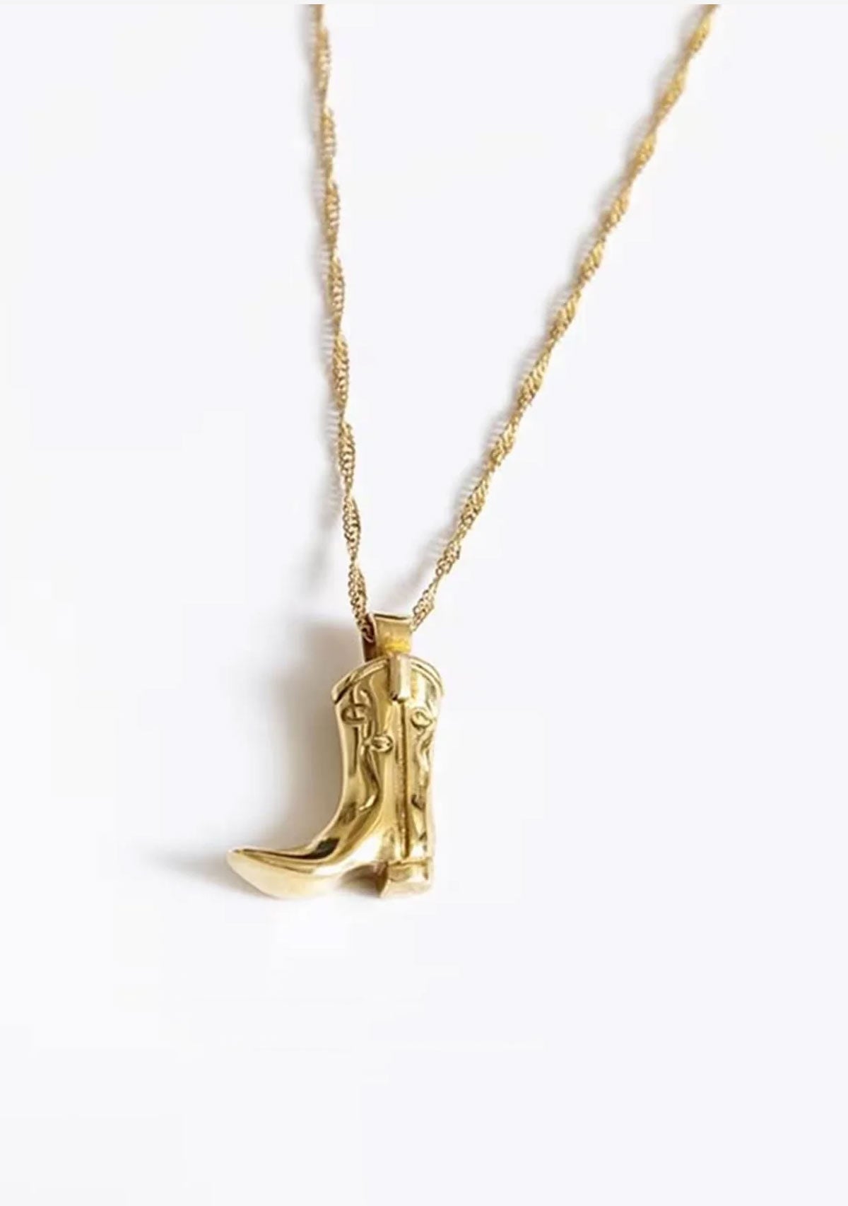 Boot Necklace 14K Stainless HoopLa