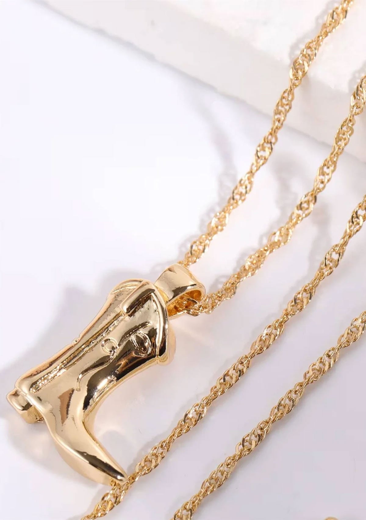 Boot Necklace 14K Stainless HoopLa