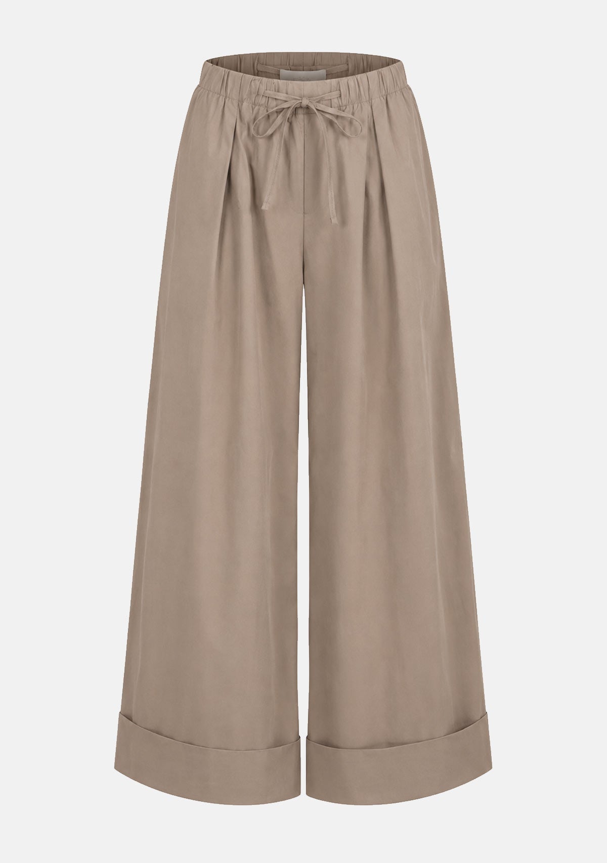 Wide-Leg Casual Pants Khaki Green SLOW HIGH