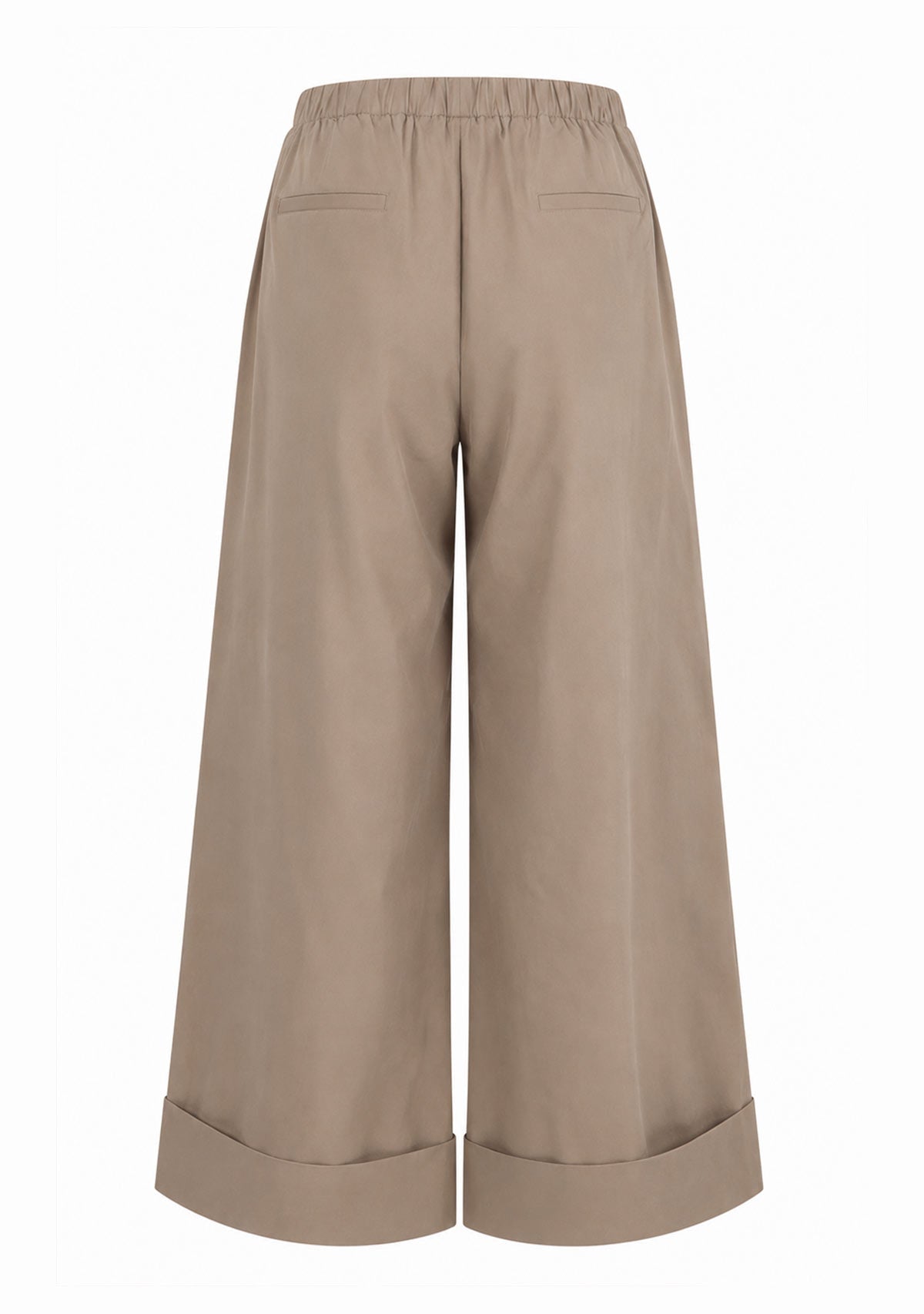 Wide-Leg Casual Pants Khaki Green SLOW HIGH